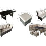 Signature Weave Charlotte Corner Dining Set - Grey