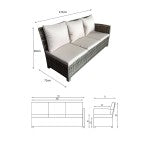Signature Weave Charlotte Corner Dining Set - Grey