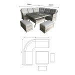 Signature Weave Constance Large Corner Dining Set