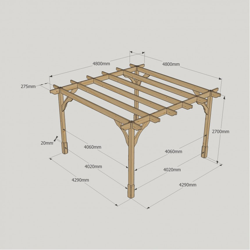 Premium Pergola with Four Posts