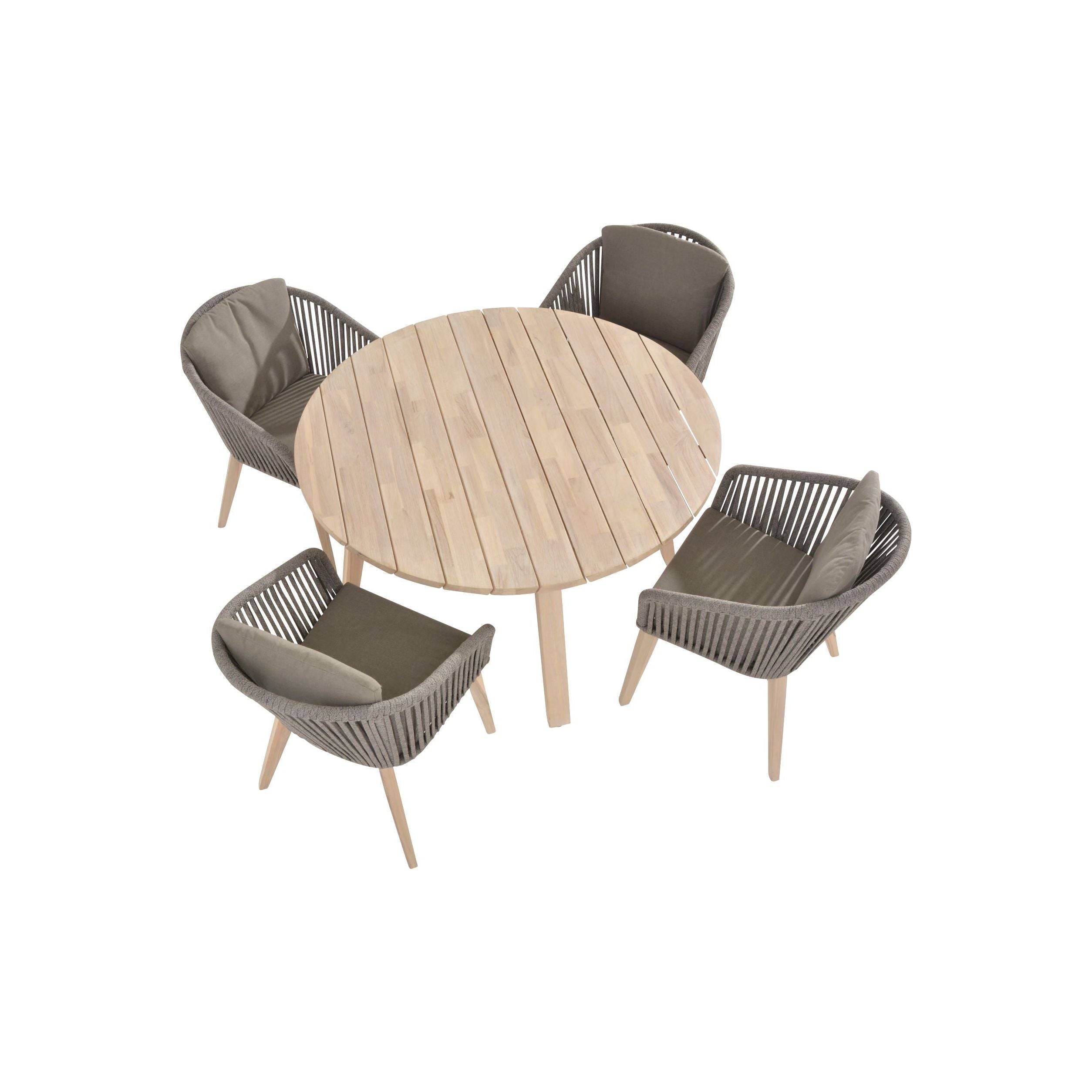 4 Seasons Outdoor Santander 4 Seat Dining with Derby Table