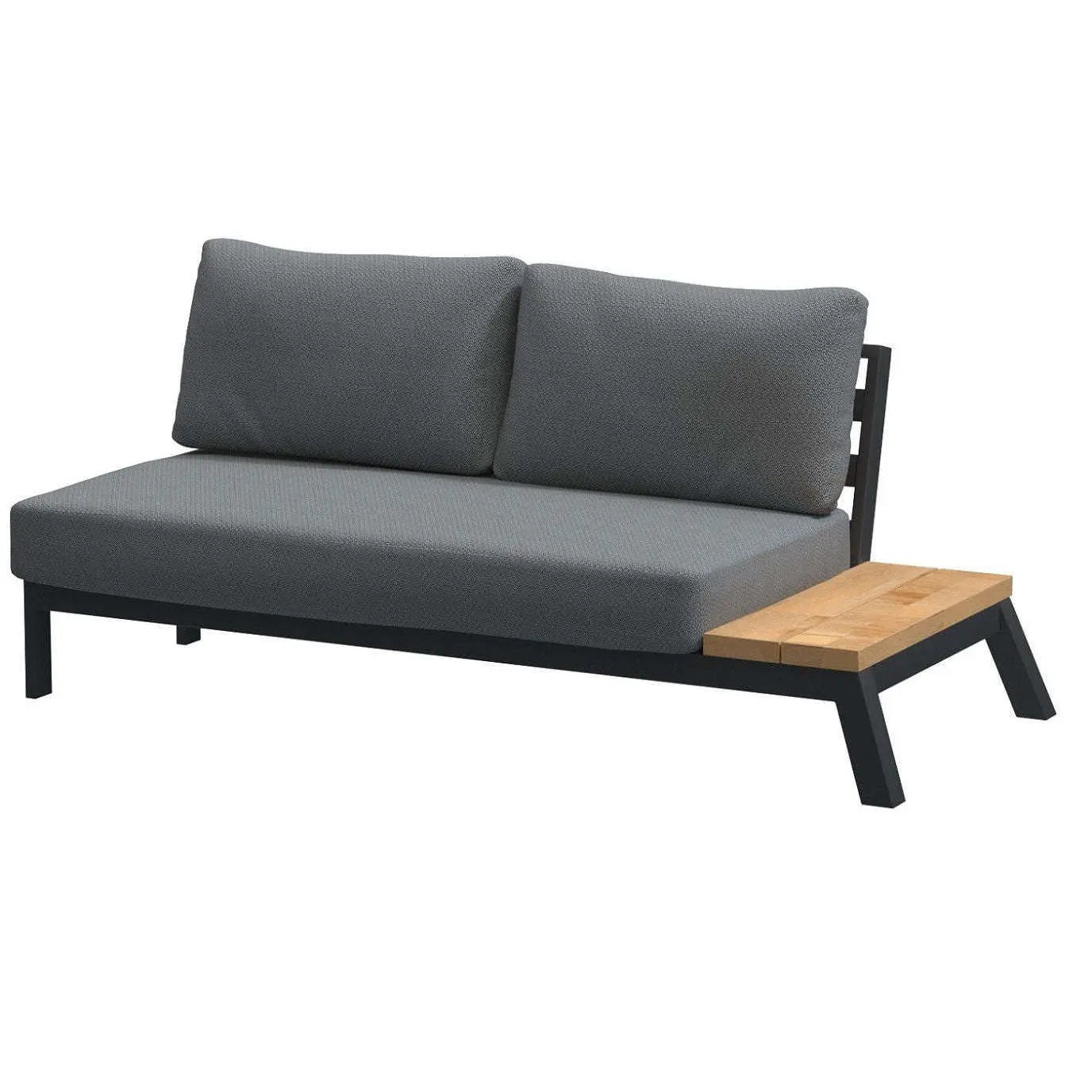 Exceptional Garden:4 Seasons Outdoor Empire Corner Sofa Set with 120cm Capitol Teak Coffee Table