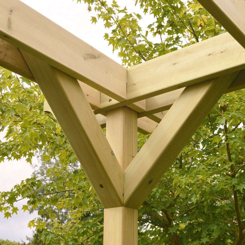 Exceptional Garden:Double Premium Pergola with Four Posts