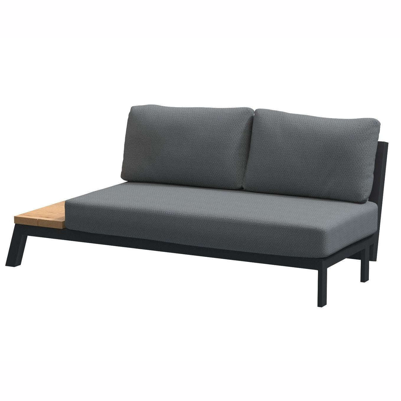 Exceptional Garden:4 Seasons Outdoor Empire Corner Sofa Set with 120cm Capitol Teak Coffee Table