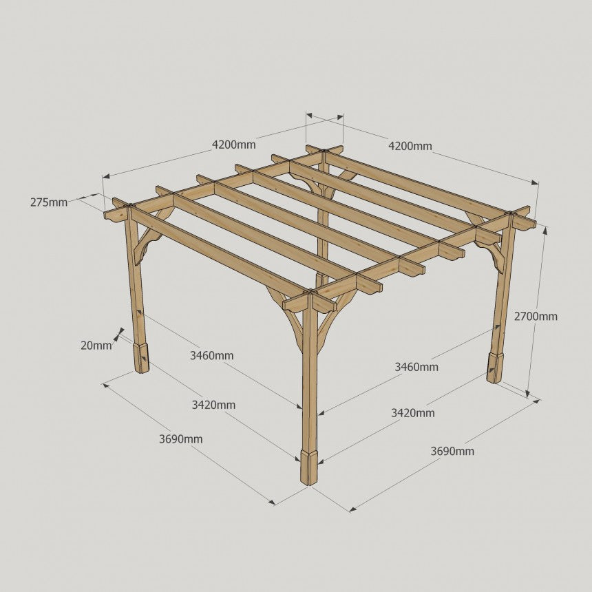 Premium Pergola with Four Posts