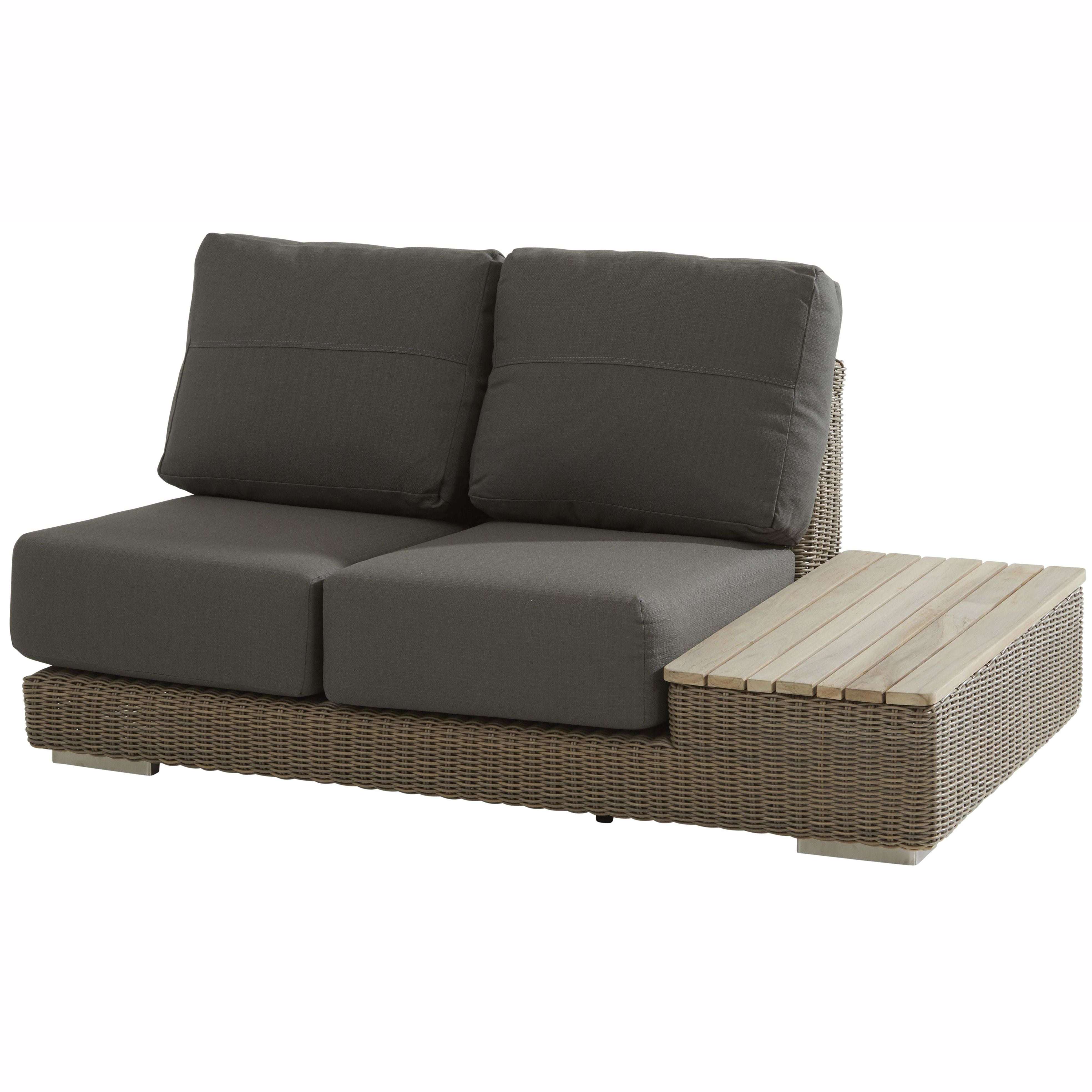 Exceptional Garden:4 Seasons Outdoor Kingston Pure Corner Lounge Set with Teak Coffee Table
