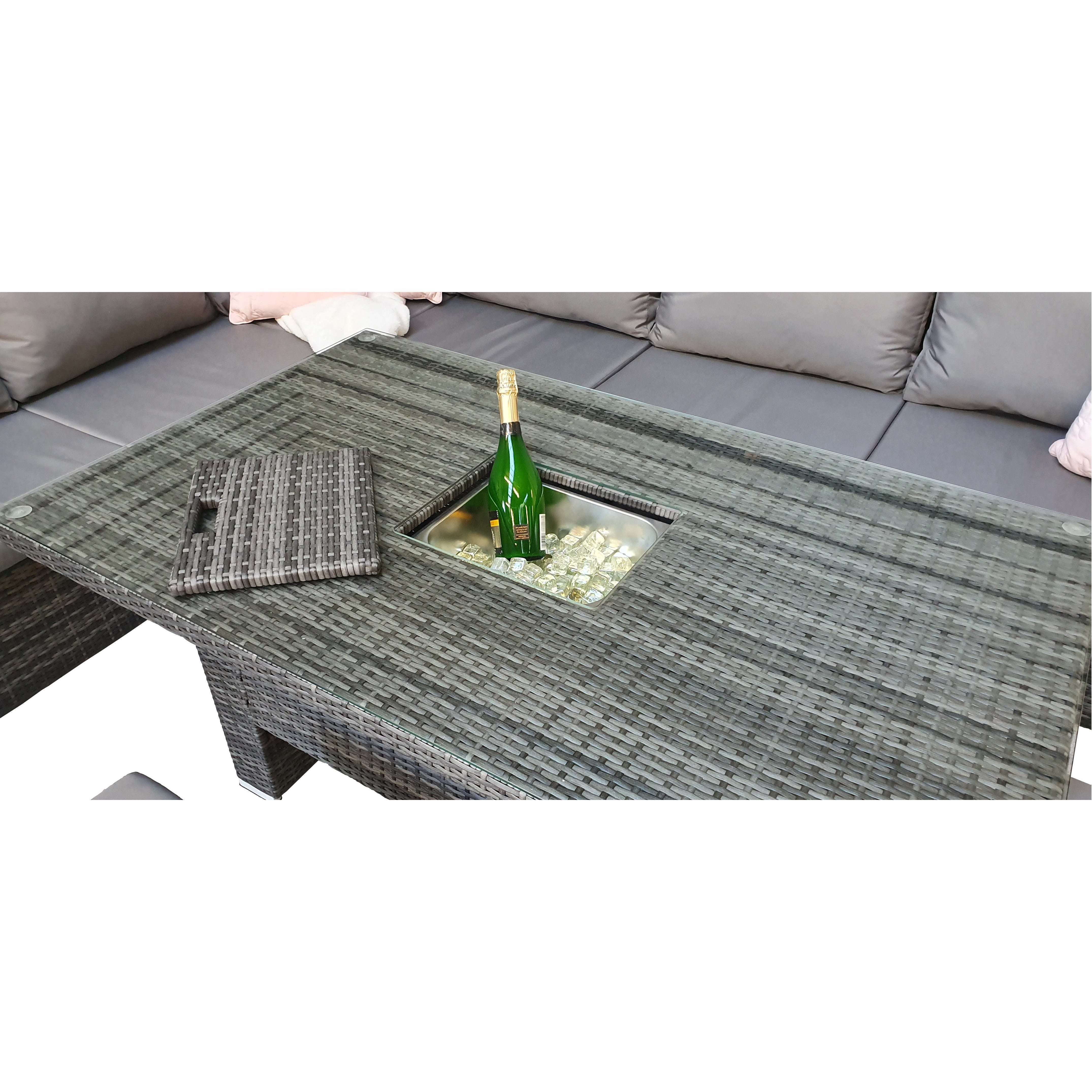 Exceptional Garden:Signature Weave Catalina Modular Corner Dining Set