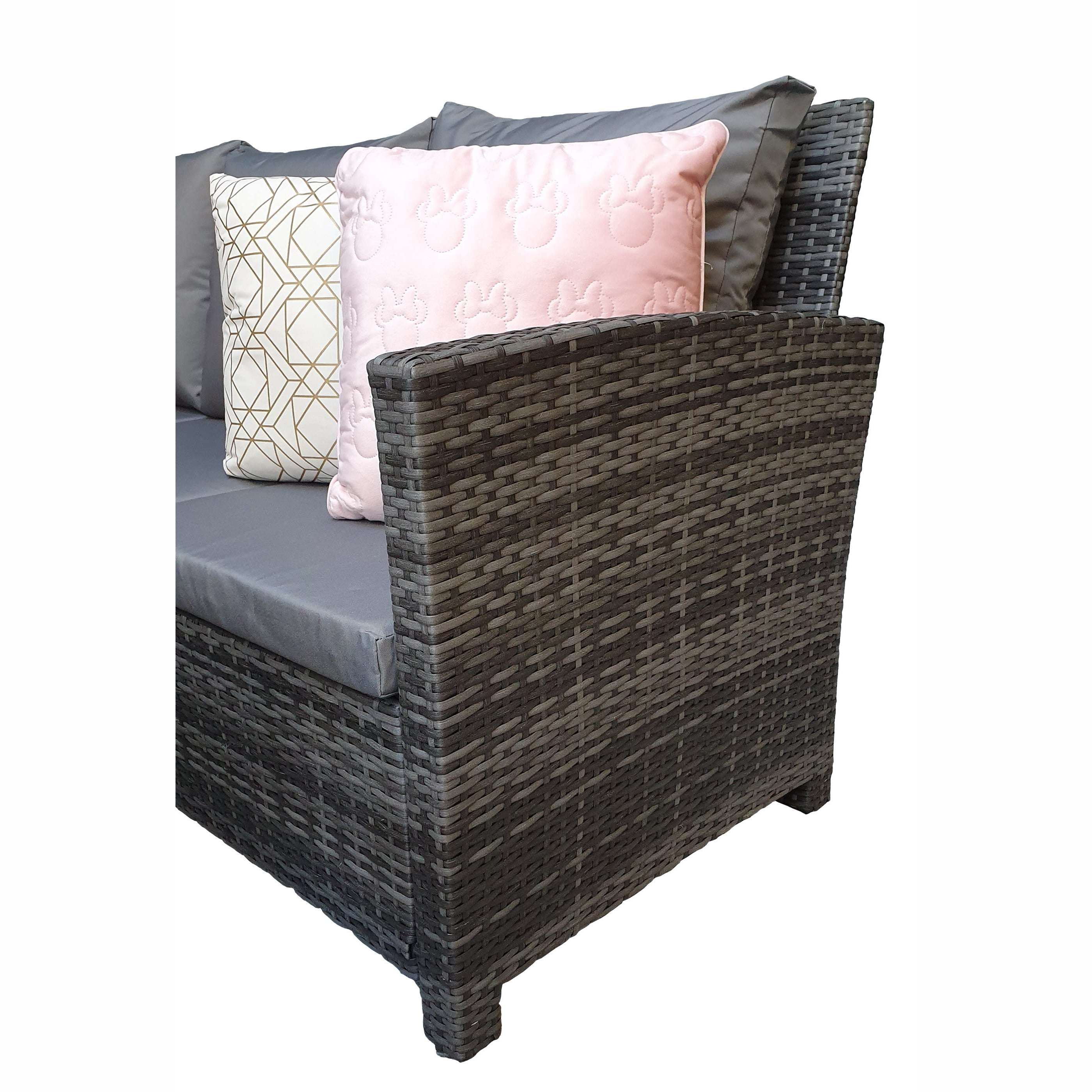Exceptional Garden:Signature Weave Charlotte Corner Dining Set with Lifting Table