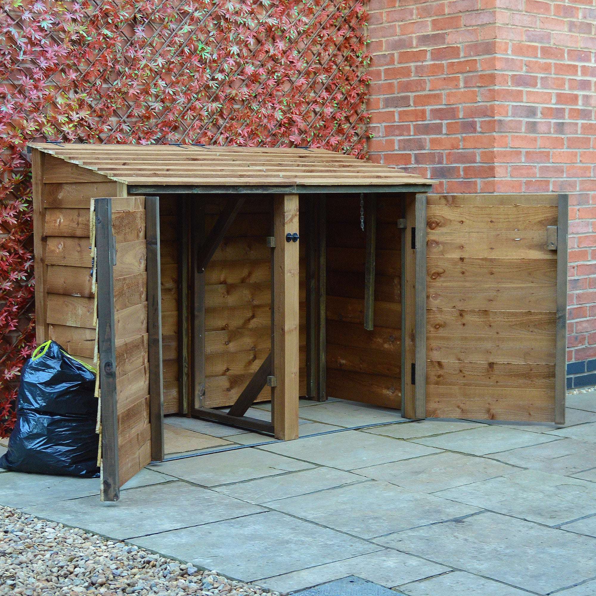 Exceptional Garden:Rutland Country Morcott Double Wheelie Bin Storage Unit