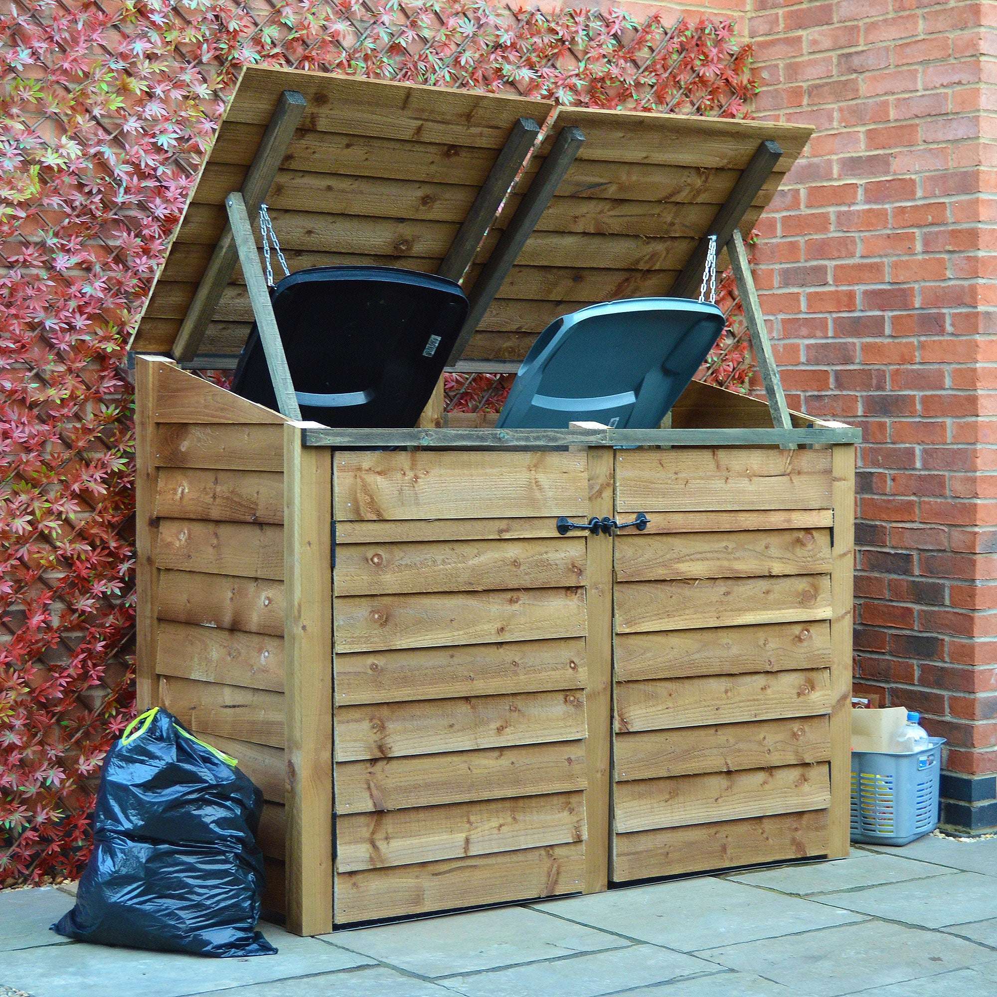 Exceptional Garden:Rutland Country Morcott Double Wheelie Bin Storage Unit