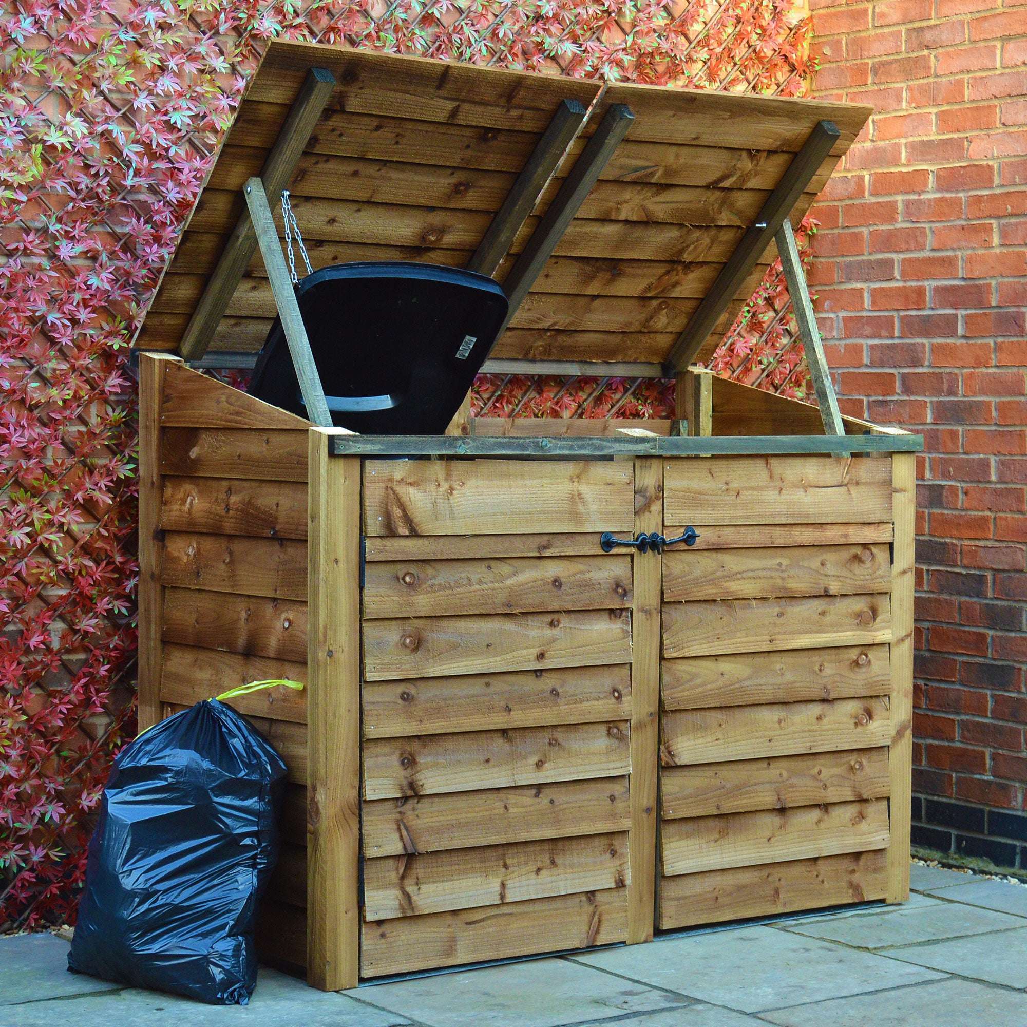 Exceptional Garden:Rutland Country Morcott Double Wheelie Bin Storage Unit