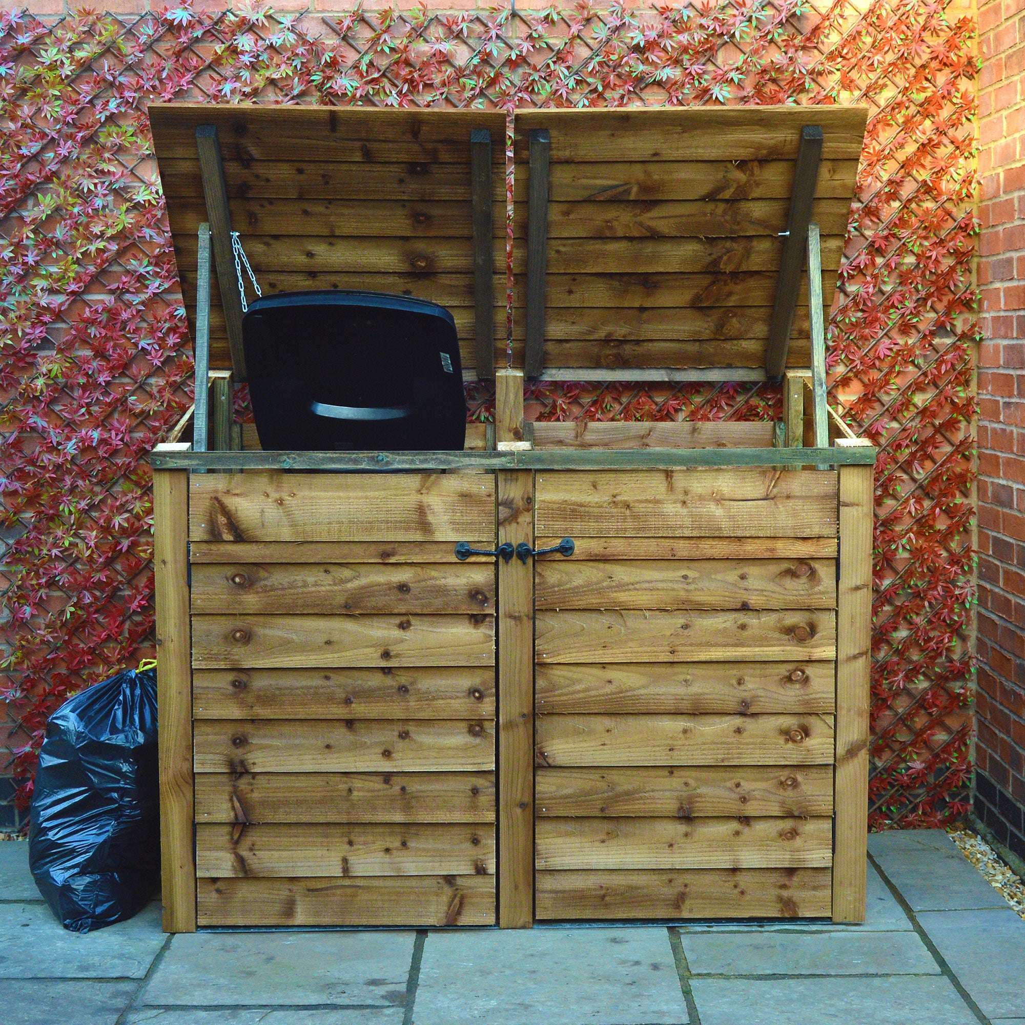 Exceptional Garden:Rutland Country Morcott Double Wheelie Bin Storage Unit