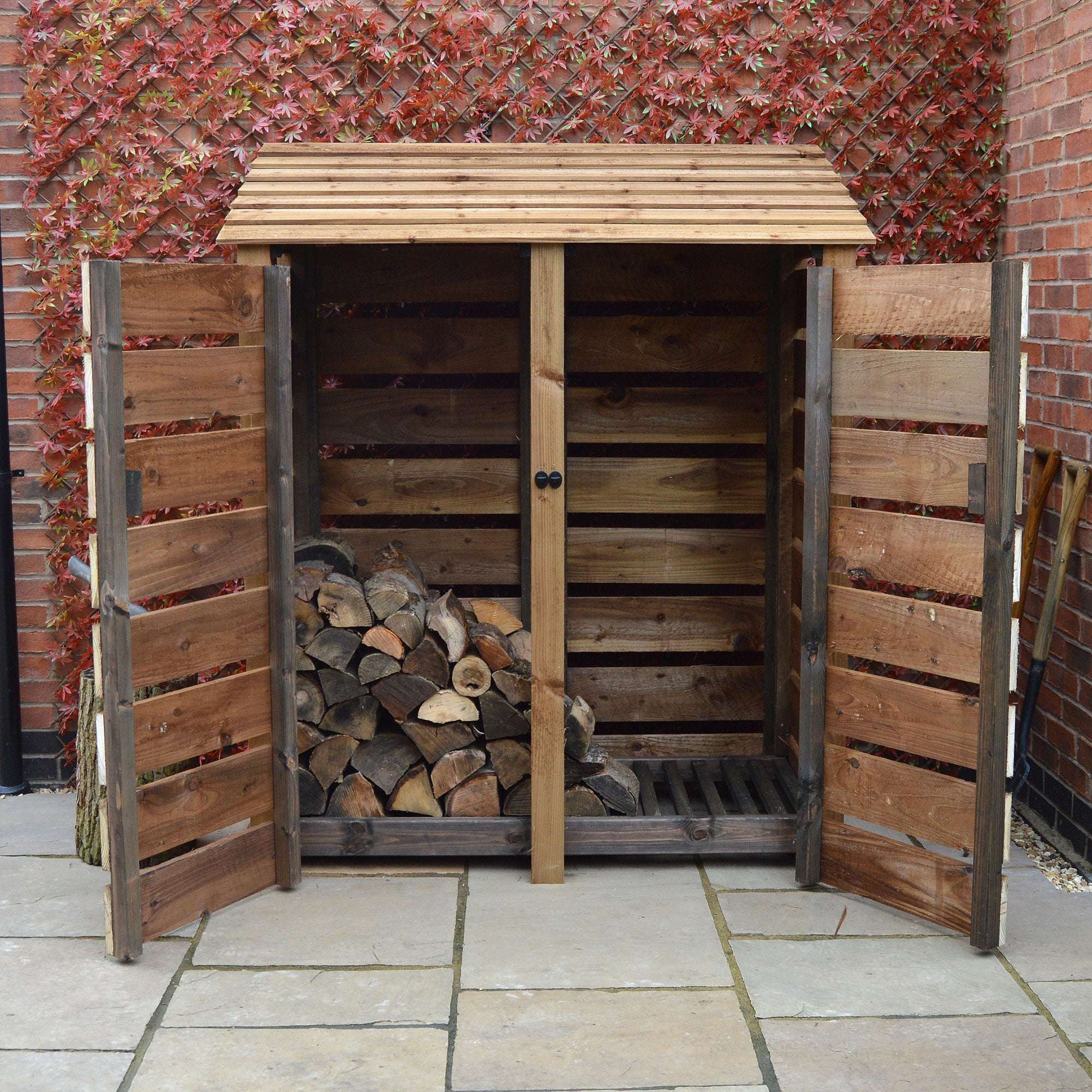 Exceptional Garden:Rutland Country Cottesmore Log Store with Door - 6ft