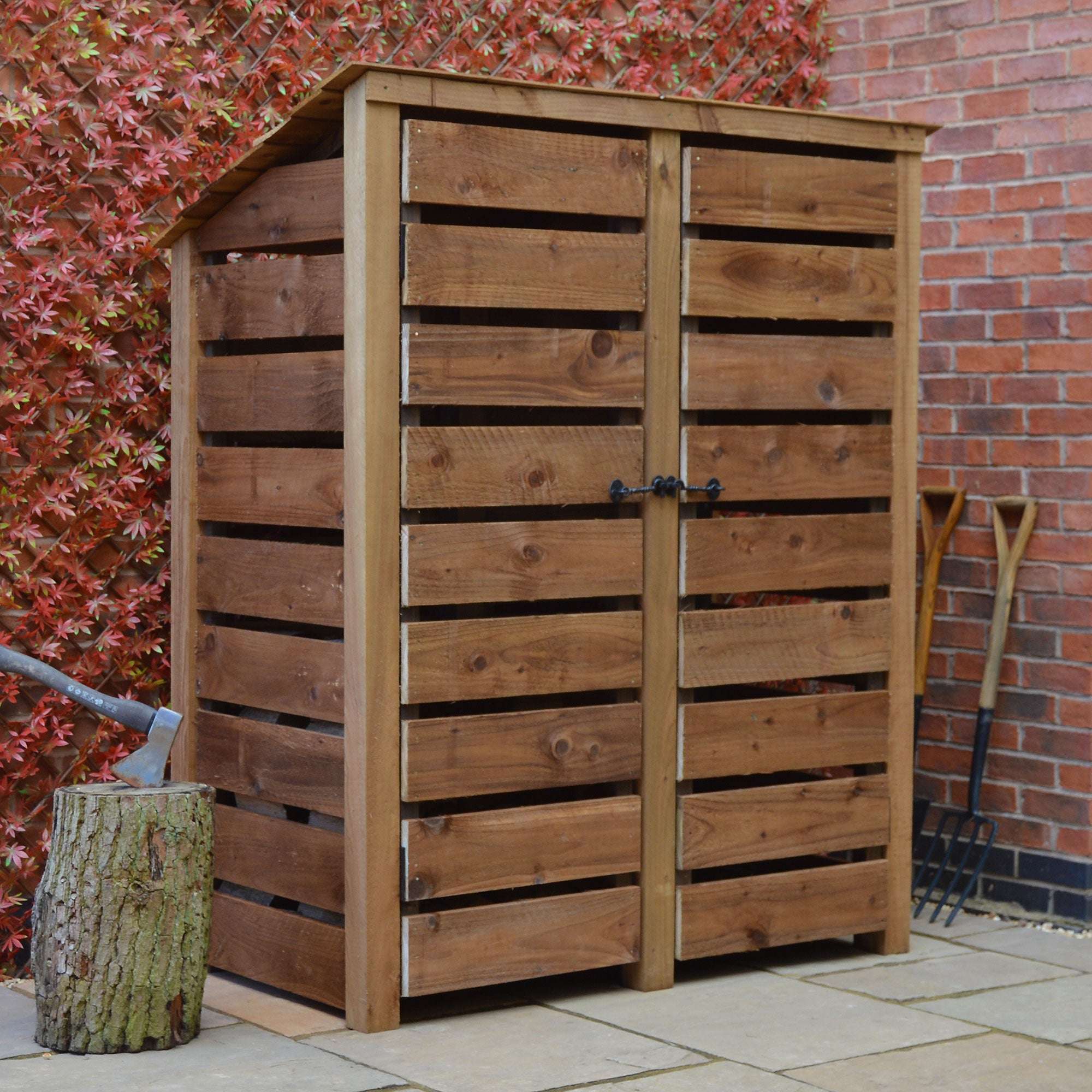 Rutland Country Cottesmore Log Store with Door - 6ft:Rutland County,Exceptional Garden