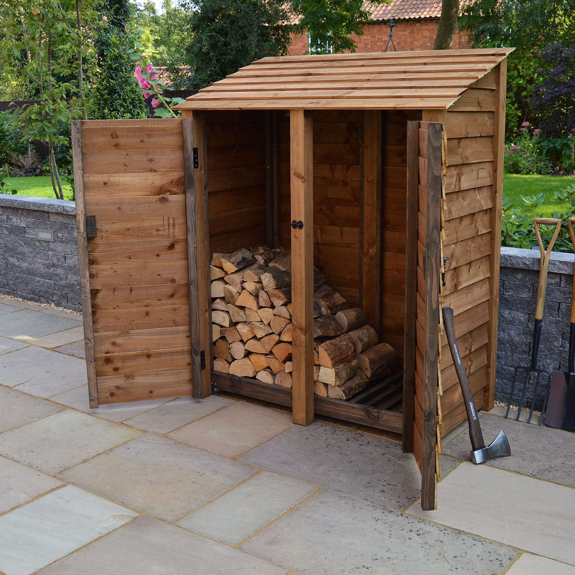 Exceptional Garden:Rutland Country Cottesmore Log Store with Door - 6ft