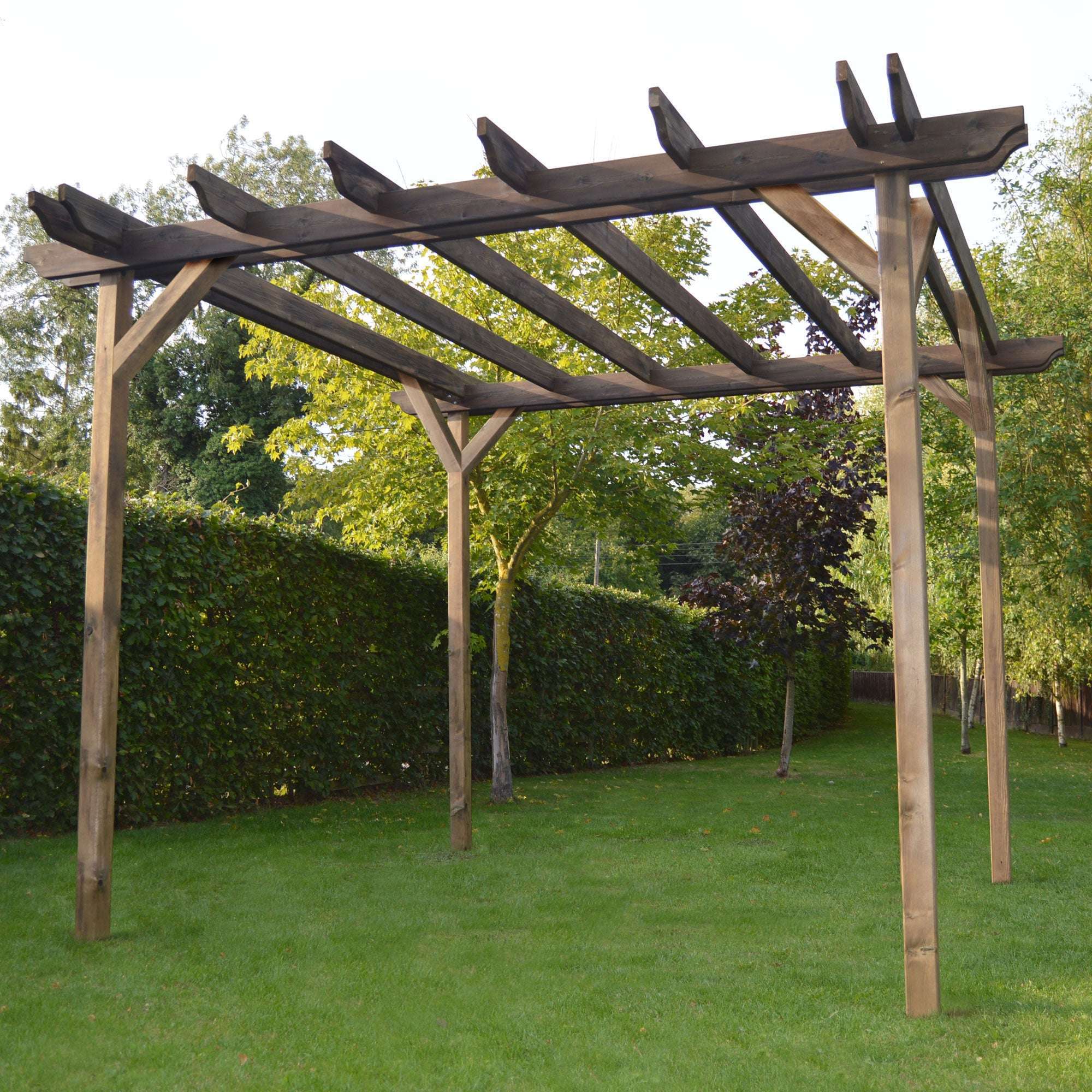 Double Garden Pergola with Four Posts:Rutland County,Exceptional Garden