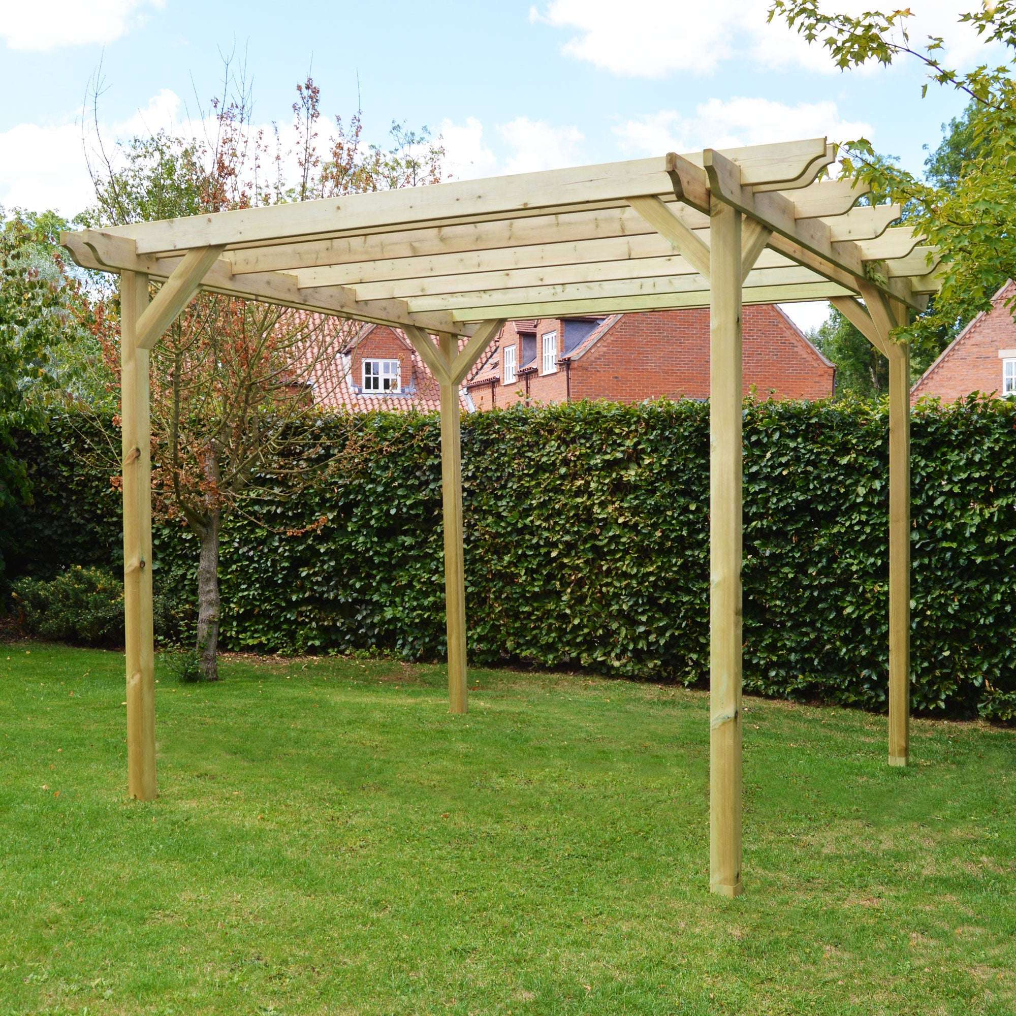 Double Garden Pergola with Four Posts:Rutland County,Exceptional Garden