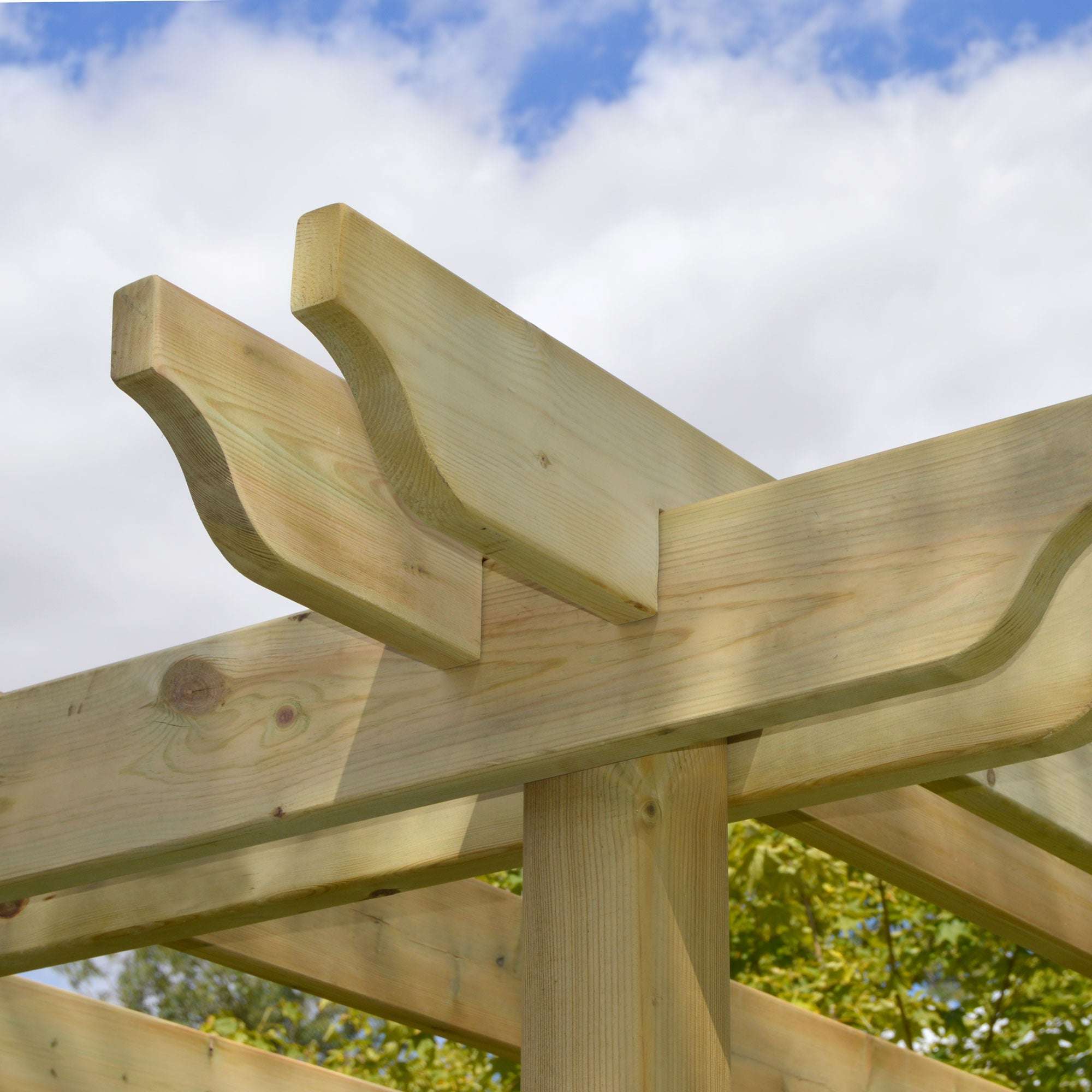 Exceptional Garden:Double Garden Pergola with Four Posts