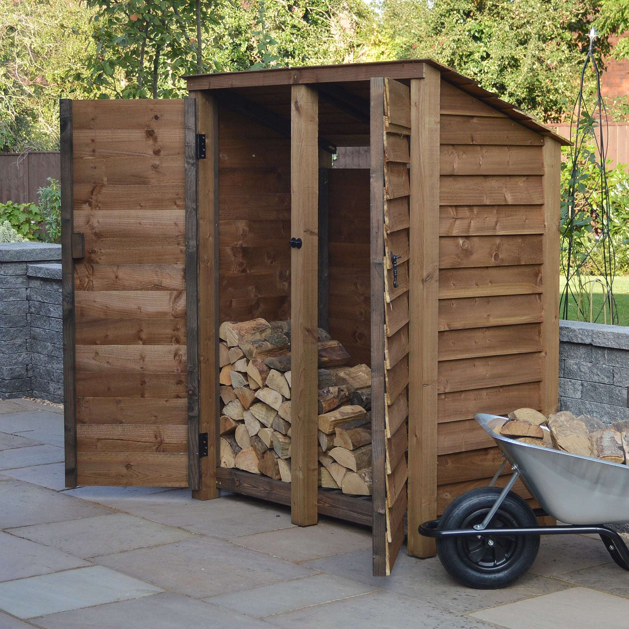 Exceptional Garden:Rutland Country Cottesmore Log Store with Door - 6ft