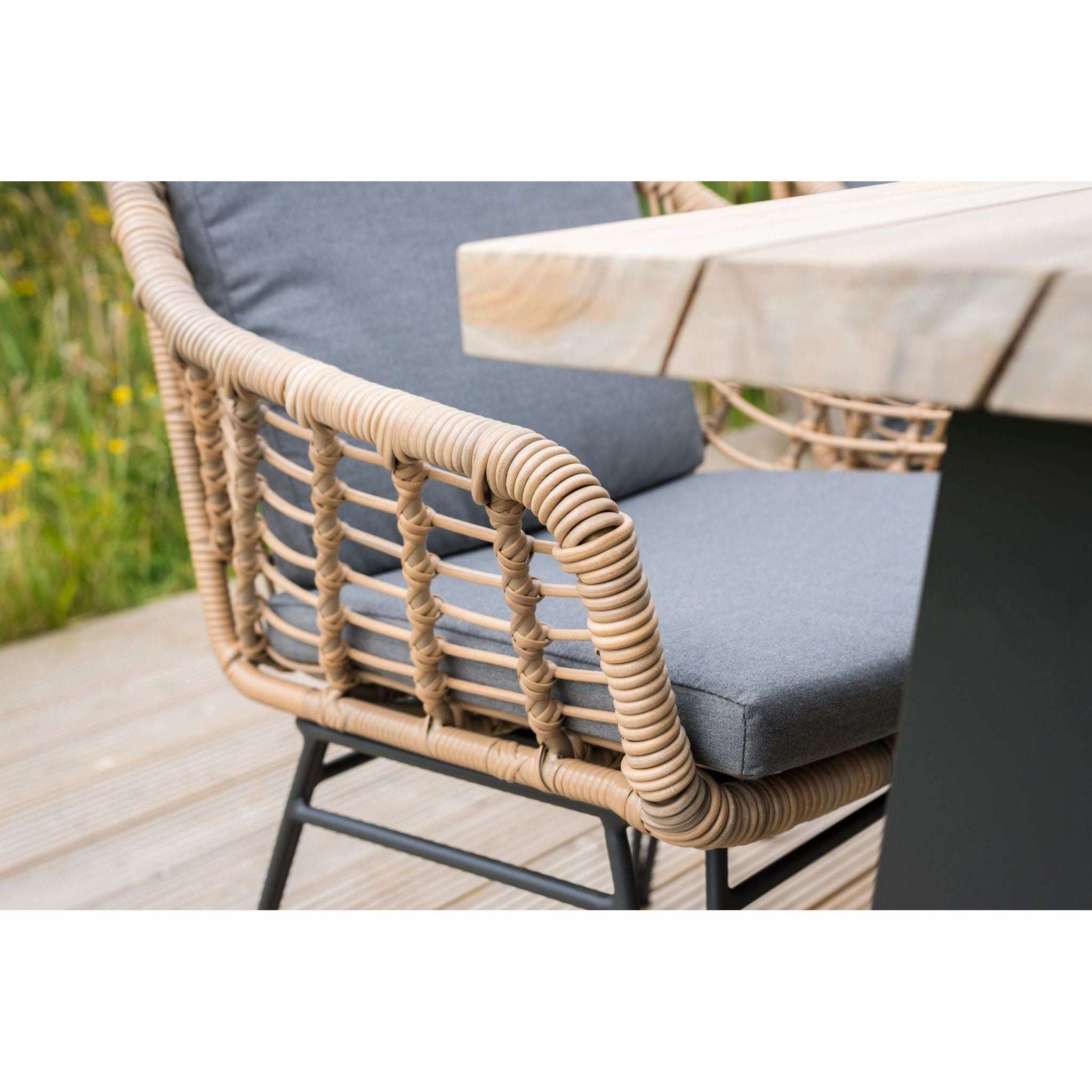 Exceptional Garden:4 Seasons Outdoor Cottage Hara 6 seater Dining set with 240cm Derby Teak Dining Table