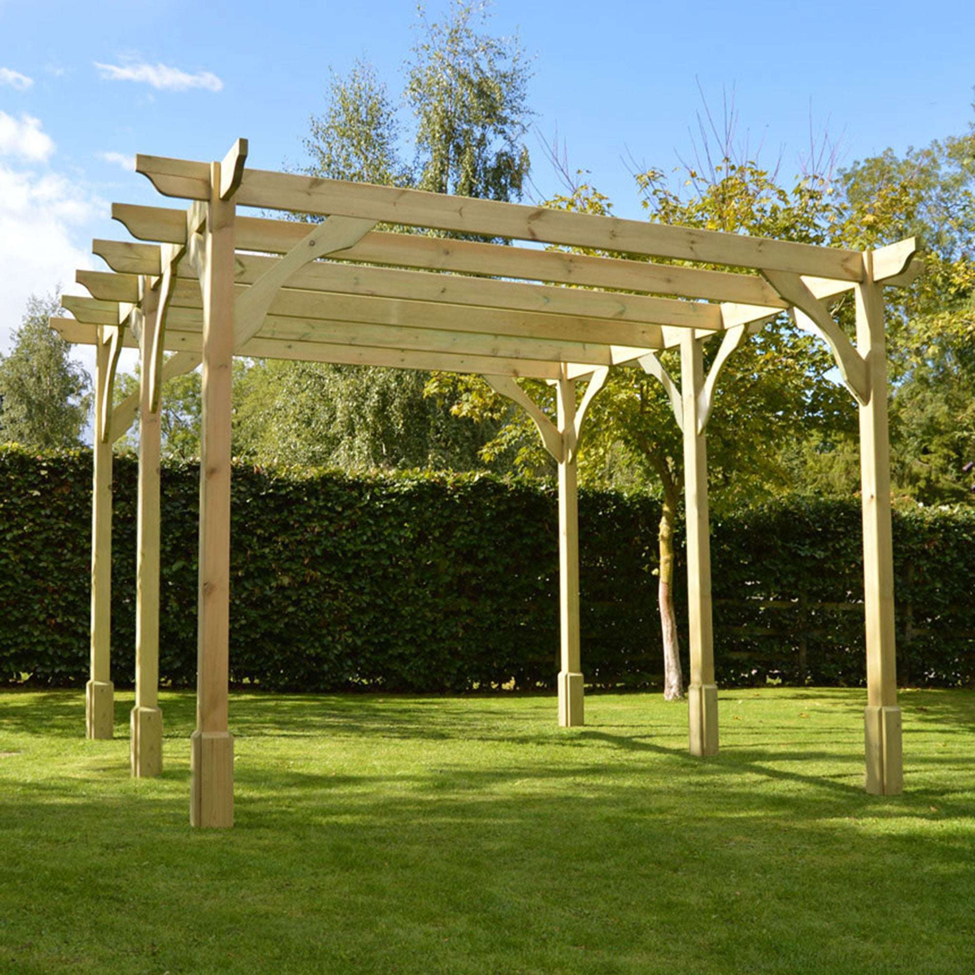 Premium Pergola with Six Posts:Rutland County,Exceptional Garden