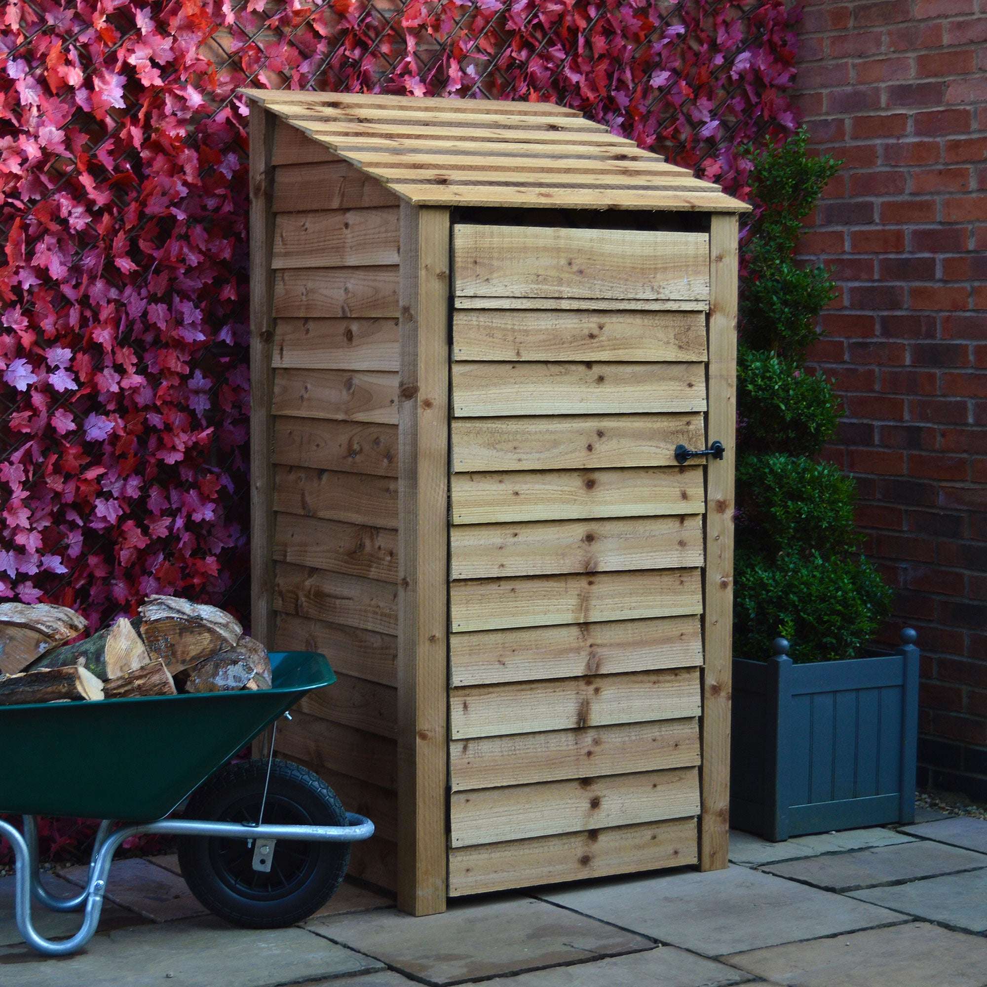 Exceptional Garden:Rutland County Burley Log Store with Door - 6ft
