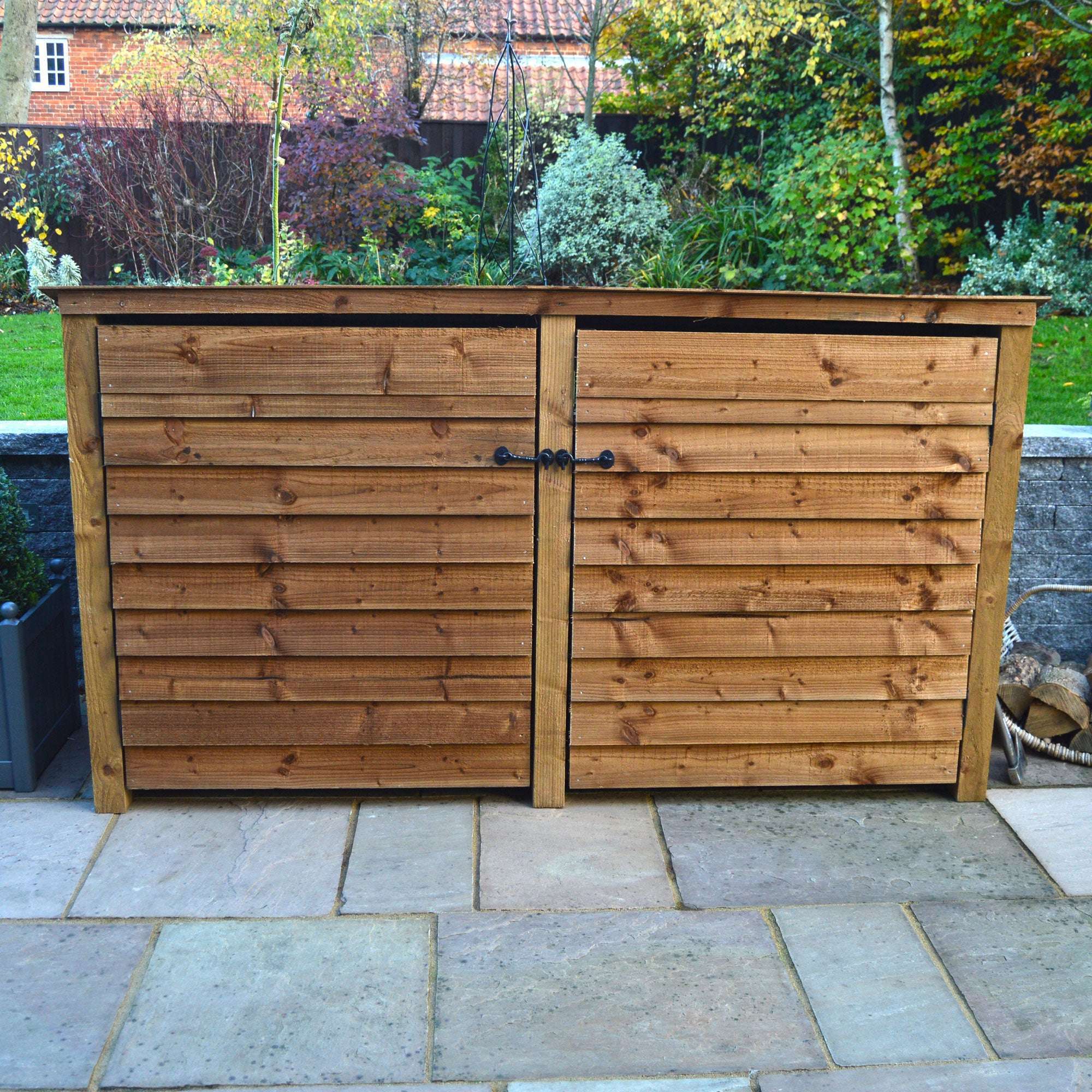 Exceptional Garden:Rutland County Normanton Log Store with Door - 4ft
