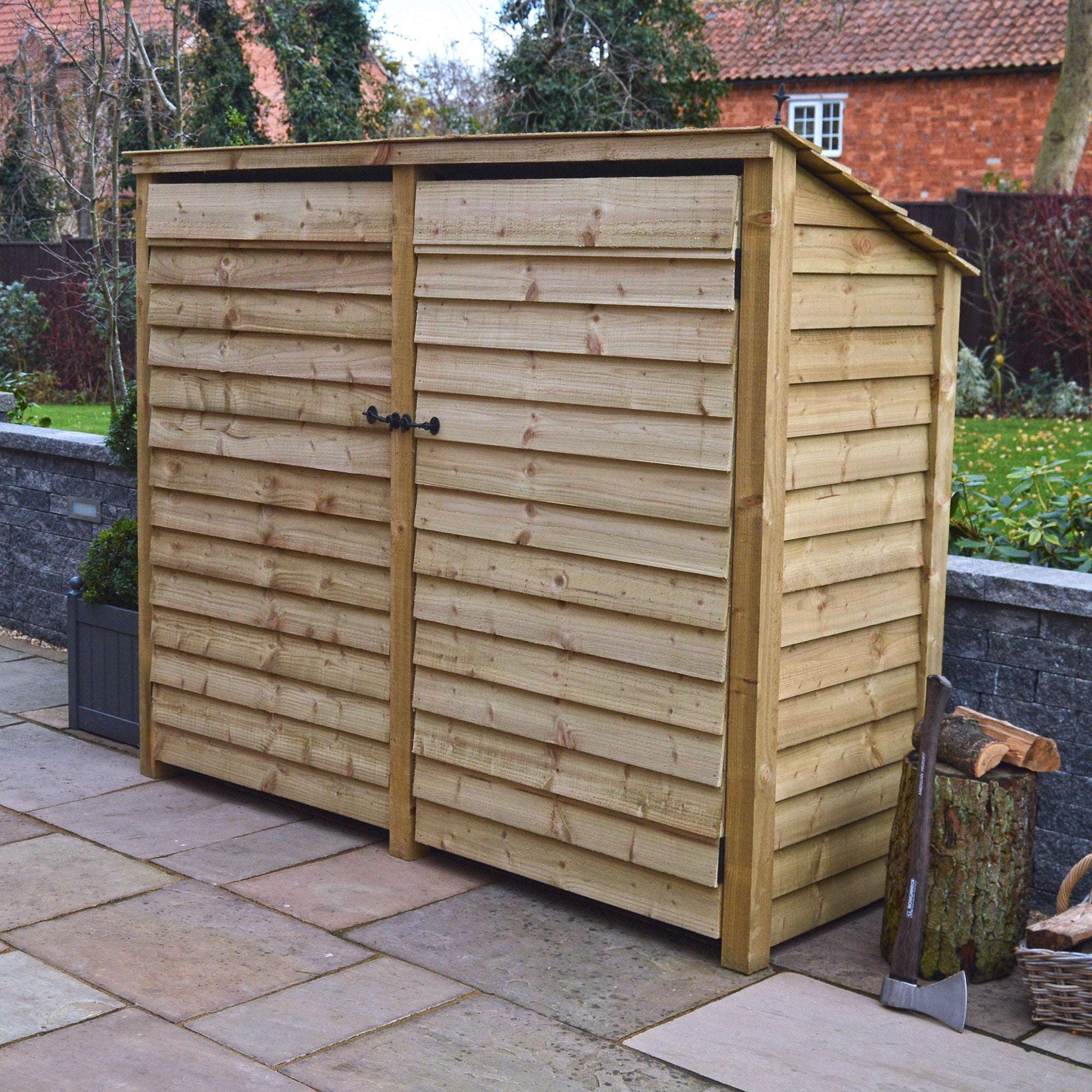 Rutland County Normanton Log Store with Door - 6ft:Rutland County,Exceptional Garden