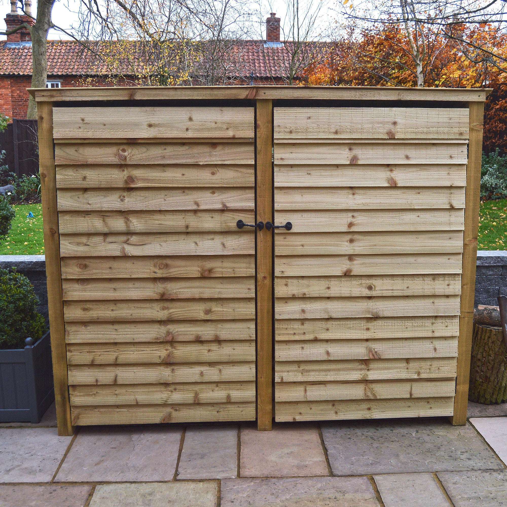 Exceptional Garden:Rutland County Normanton Log Store with Door - 6ft