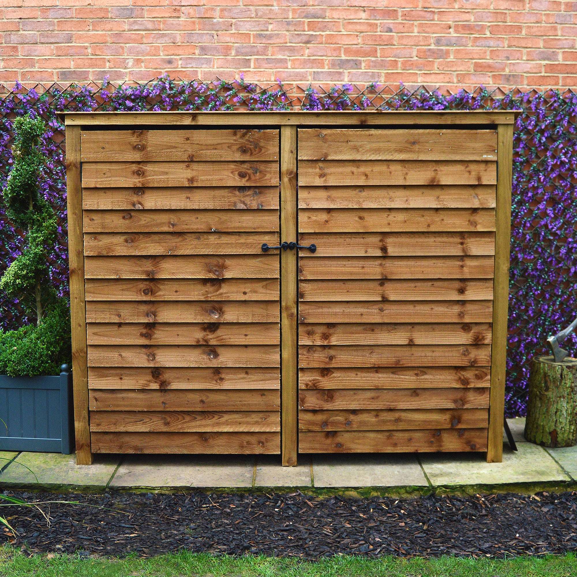 Exceptional Garden:Rutland County Normanton Log Store with Door - 6ft
