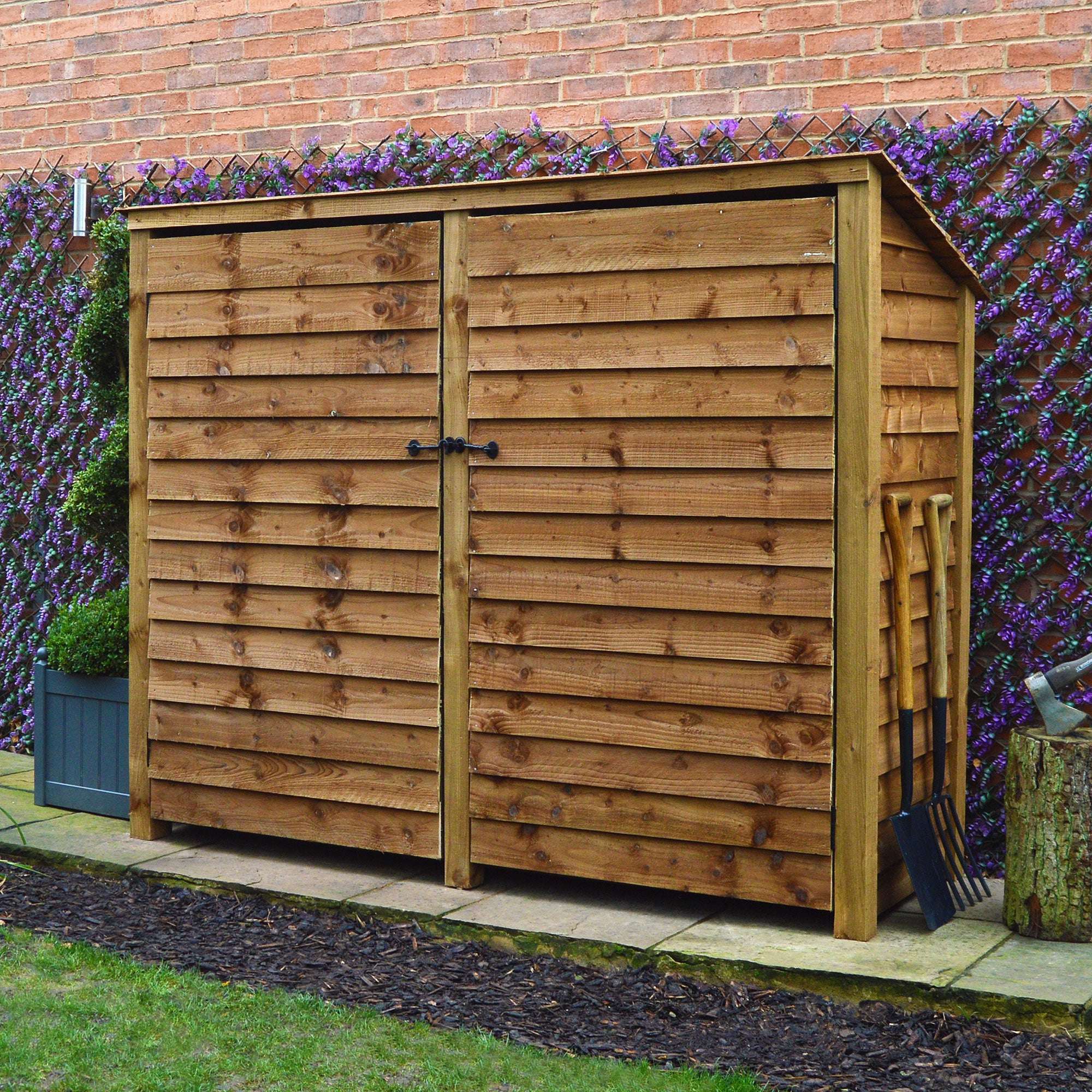 Rutland County Normanton Log Store with Door - 6ft:Rutland County,Exceptional Garden