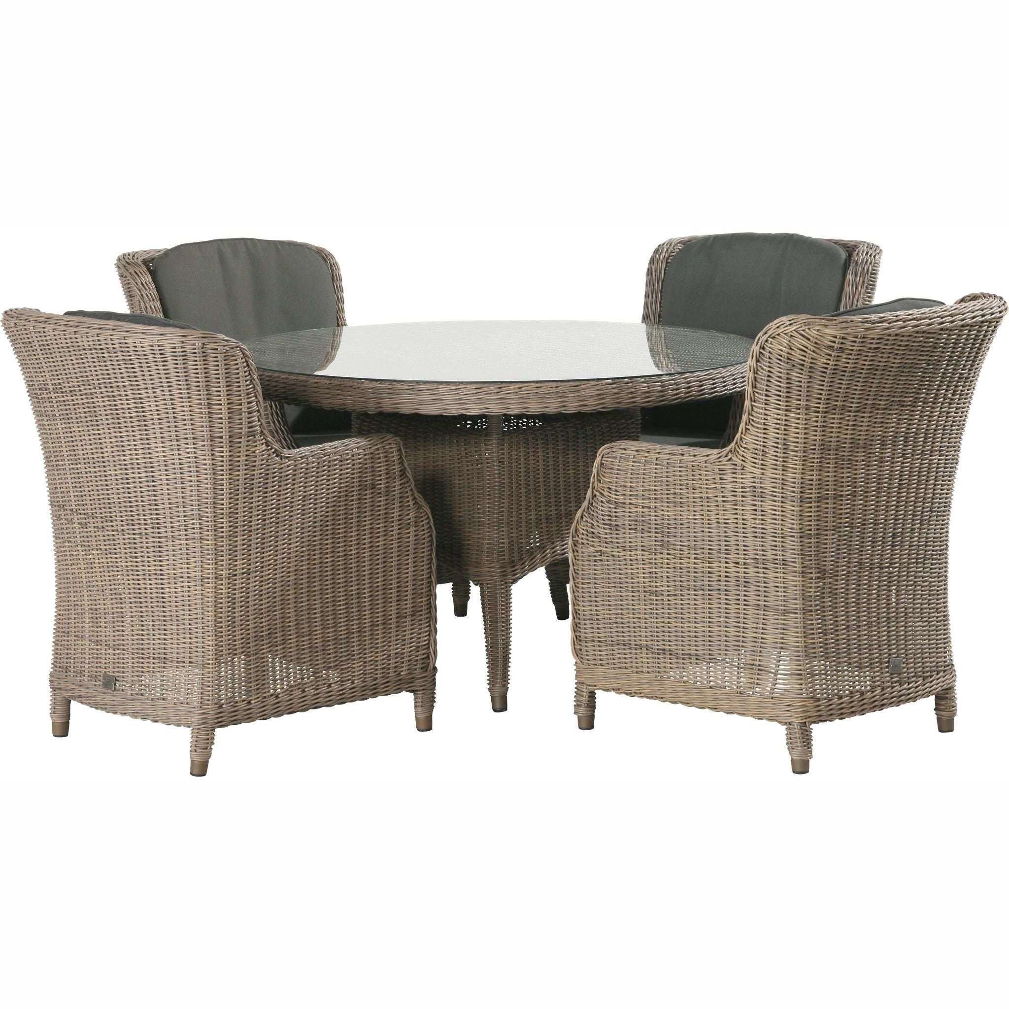 Exceptional Garden:4 Seasons Outdoor Brighton 4 Seater Dining set with Victoria Table