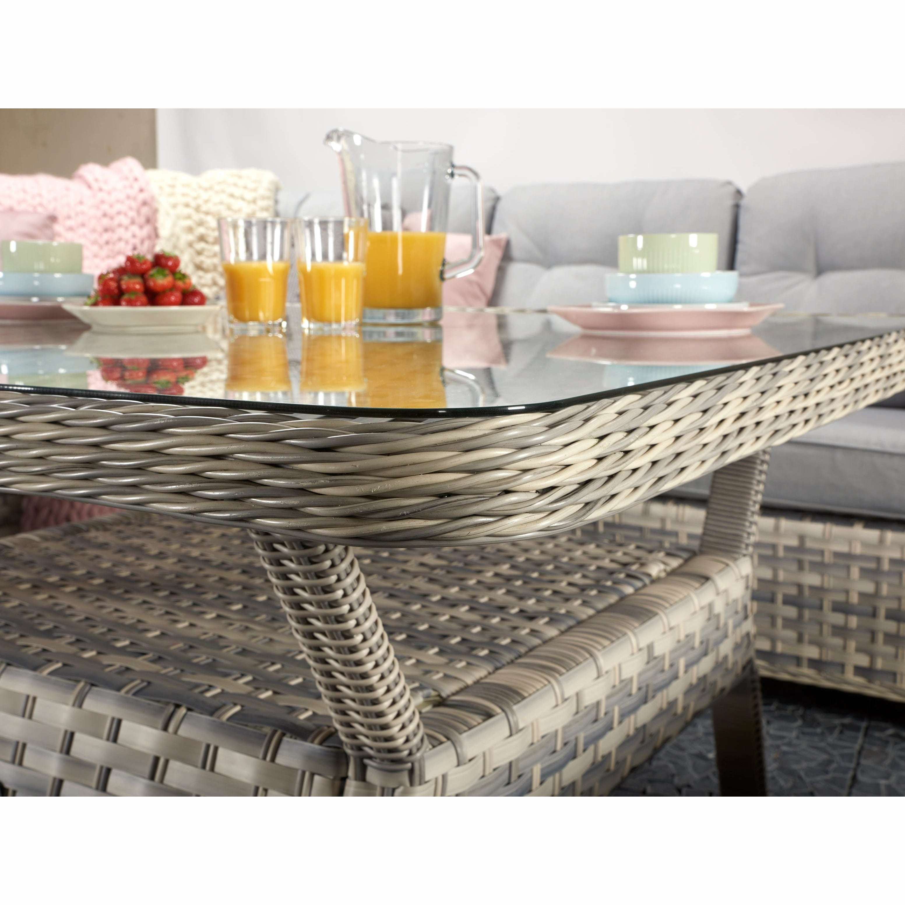 Exceptional Garden:Signature Weave Constance Large Corner Dining Set