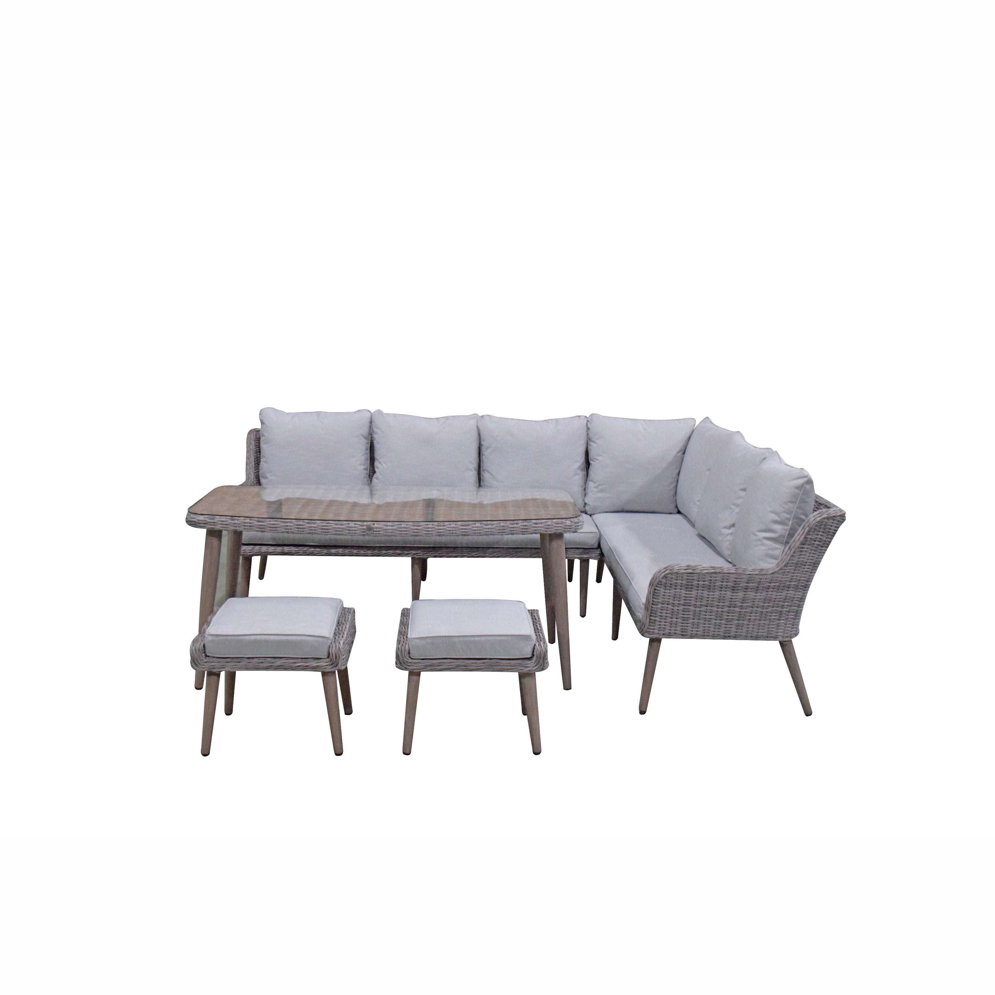 Exceptional Garden:Signature Weave Danielle Corner Sofa Dining Set