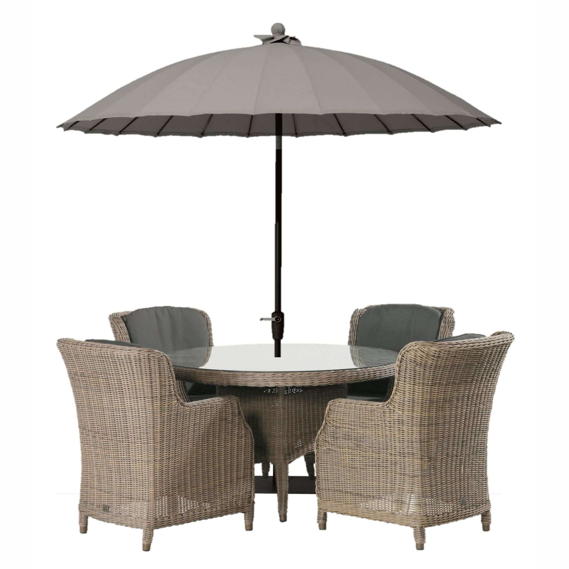 Exceptional Garden:4 Seasons Outdoor Brighton 4 Seater Dining set with Victoria Table
