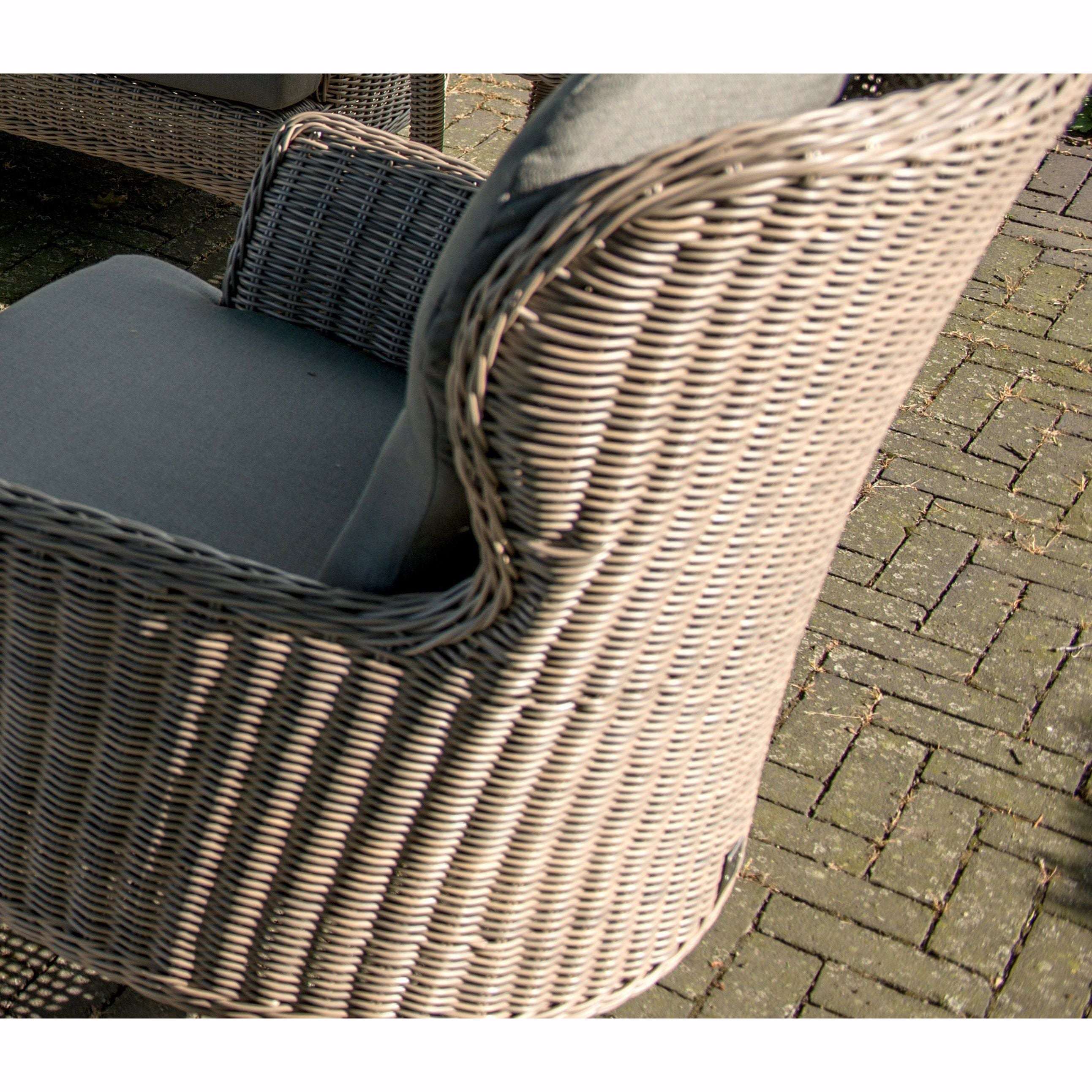 Exceptional Garden:4 Seasons Outdoor Buckingham 4 seater Dining Set with 170cm Victoria Table and Woven Lazy Susan
