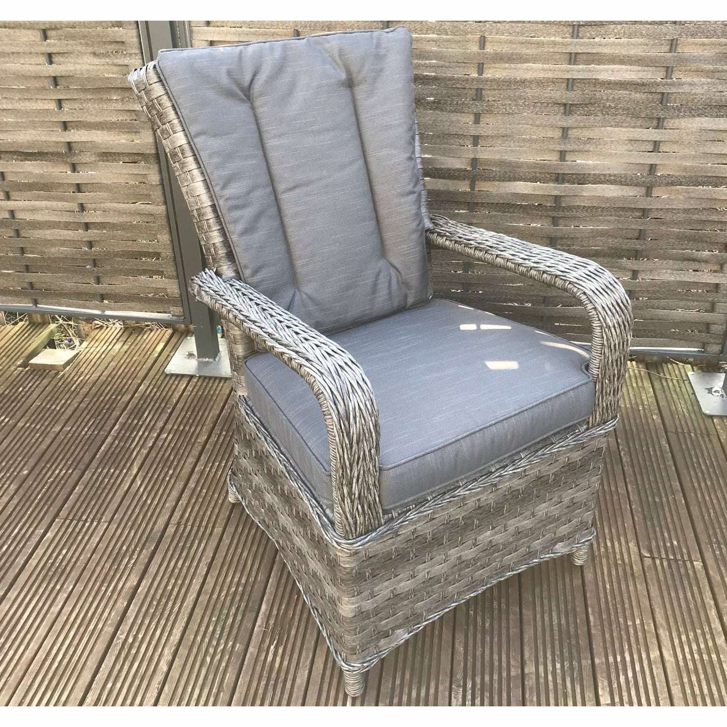 Exceptional Garden:Signature Weave Florence Dining Chair - Grey