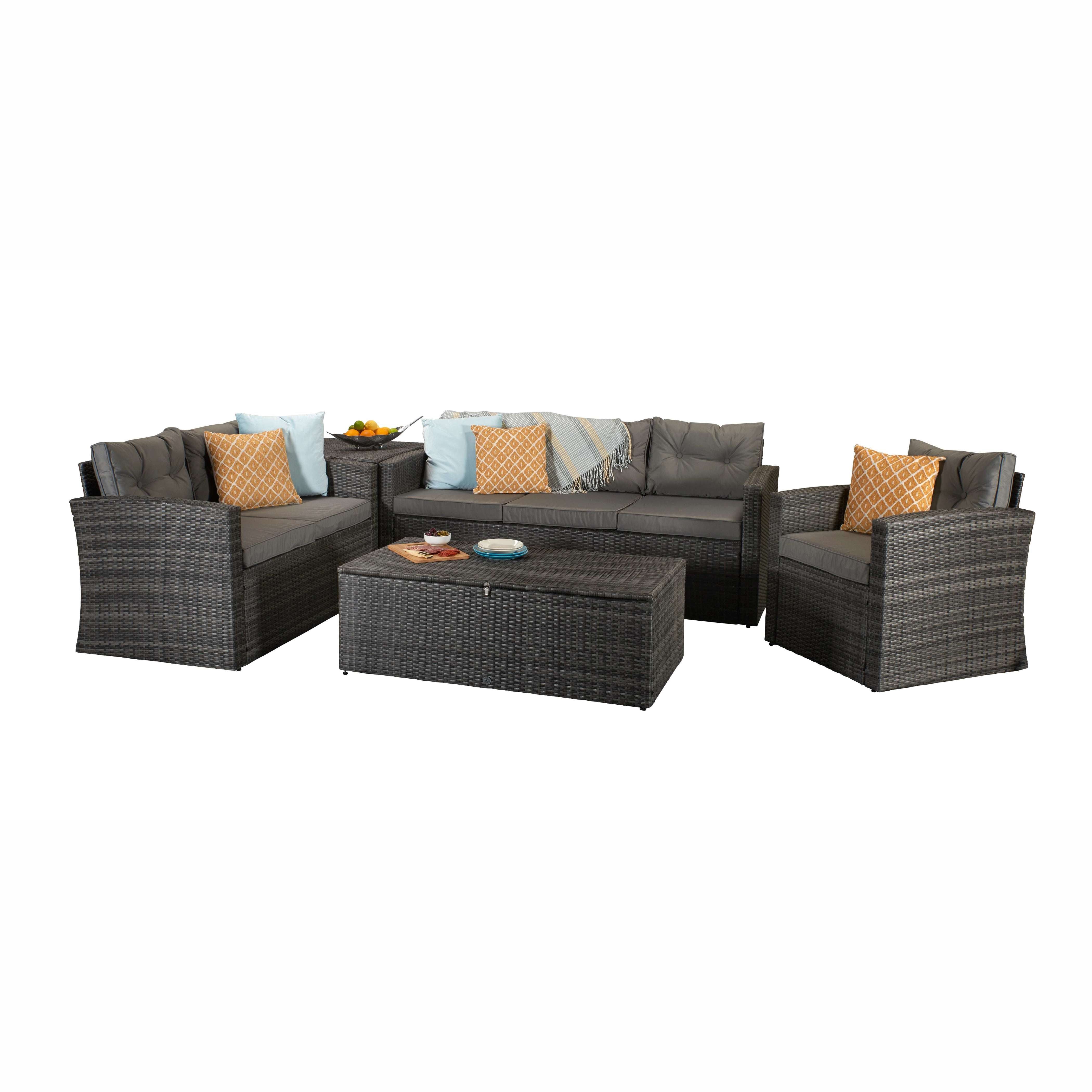 Exceptional Garden:Signature Weave Holly Sofa Set - Grey