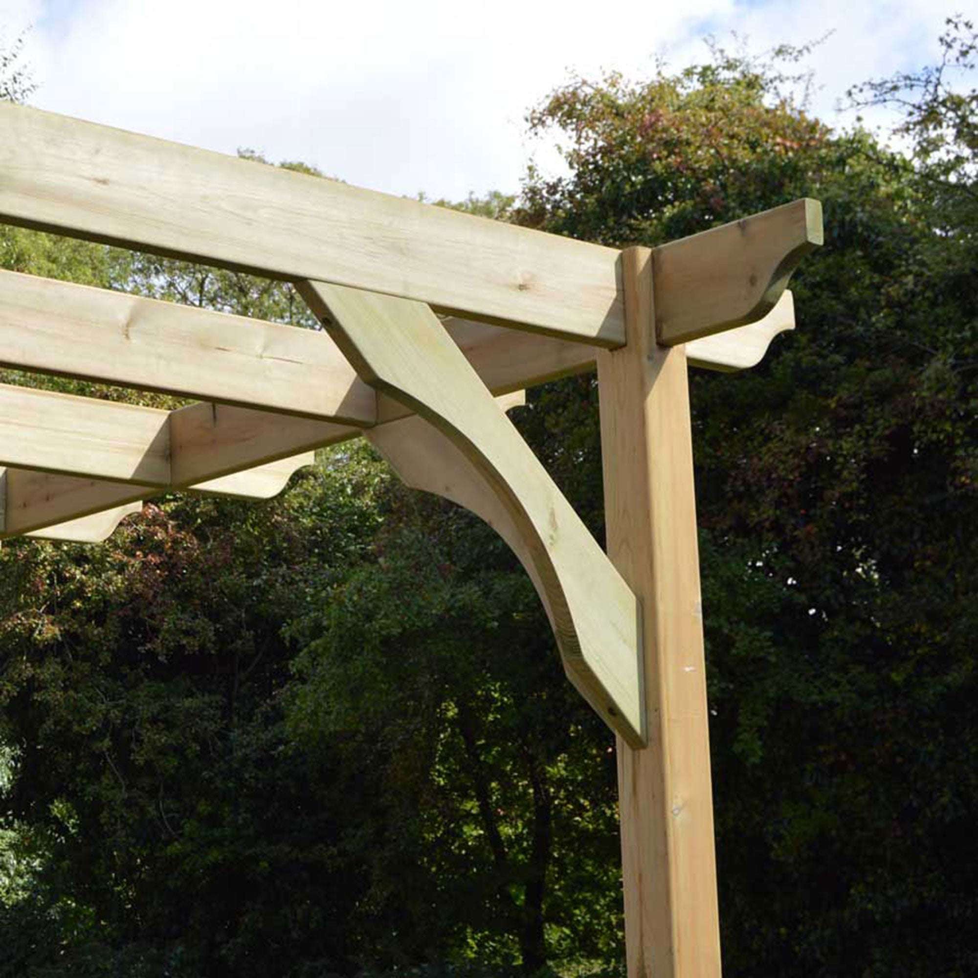 Exceptional Garden:Premium Lean To Pergola with Two Posts