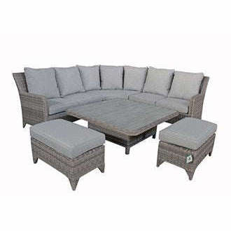 Exceptional Garden:Signature Weave Sarah Lift and Rise Corner Dining Set