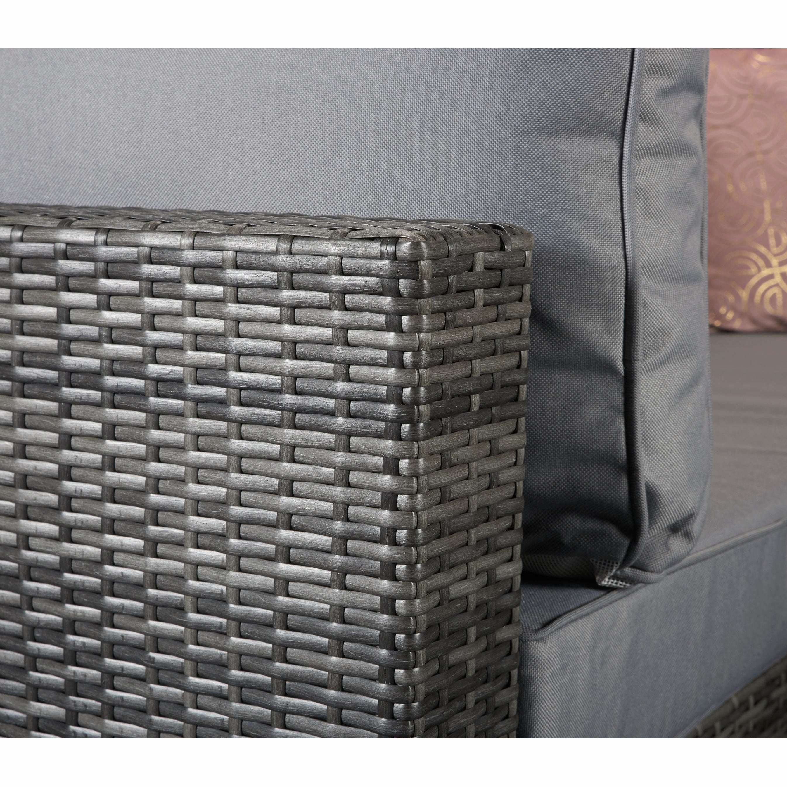 Exceptional Garden:Signature Weave Savannah Corner Sofa Set - Grey