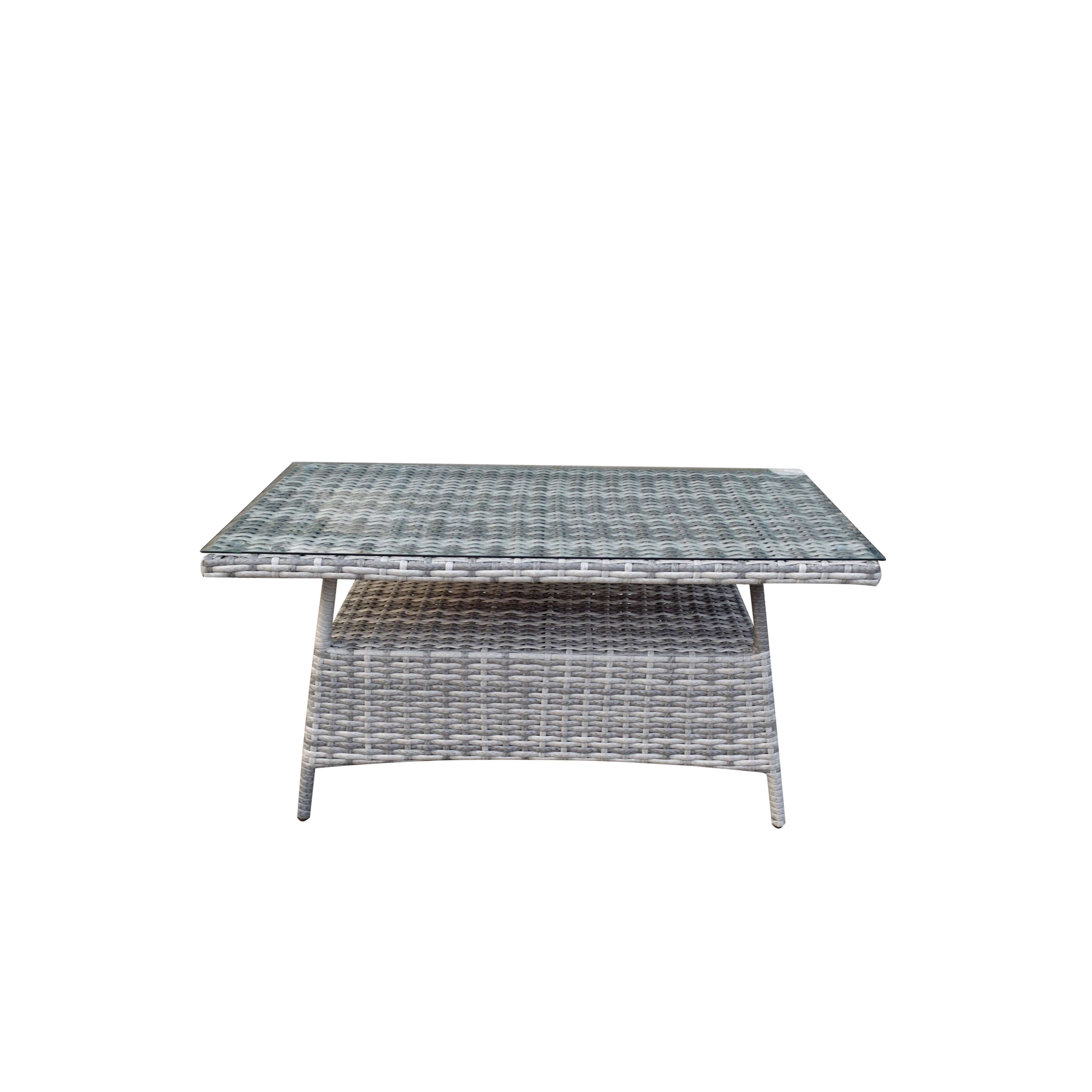 Exceptional Garden:Signature Weave Sarah 4-Seater Sofa Set with New Coffee Table Design - Grey