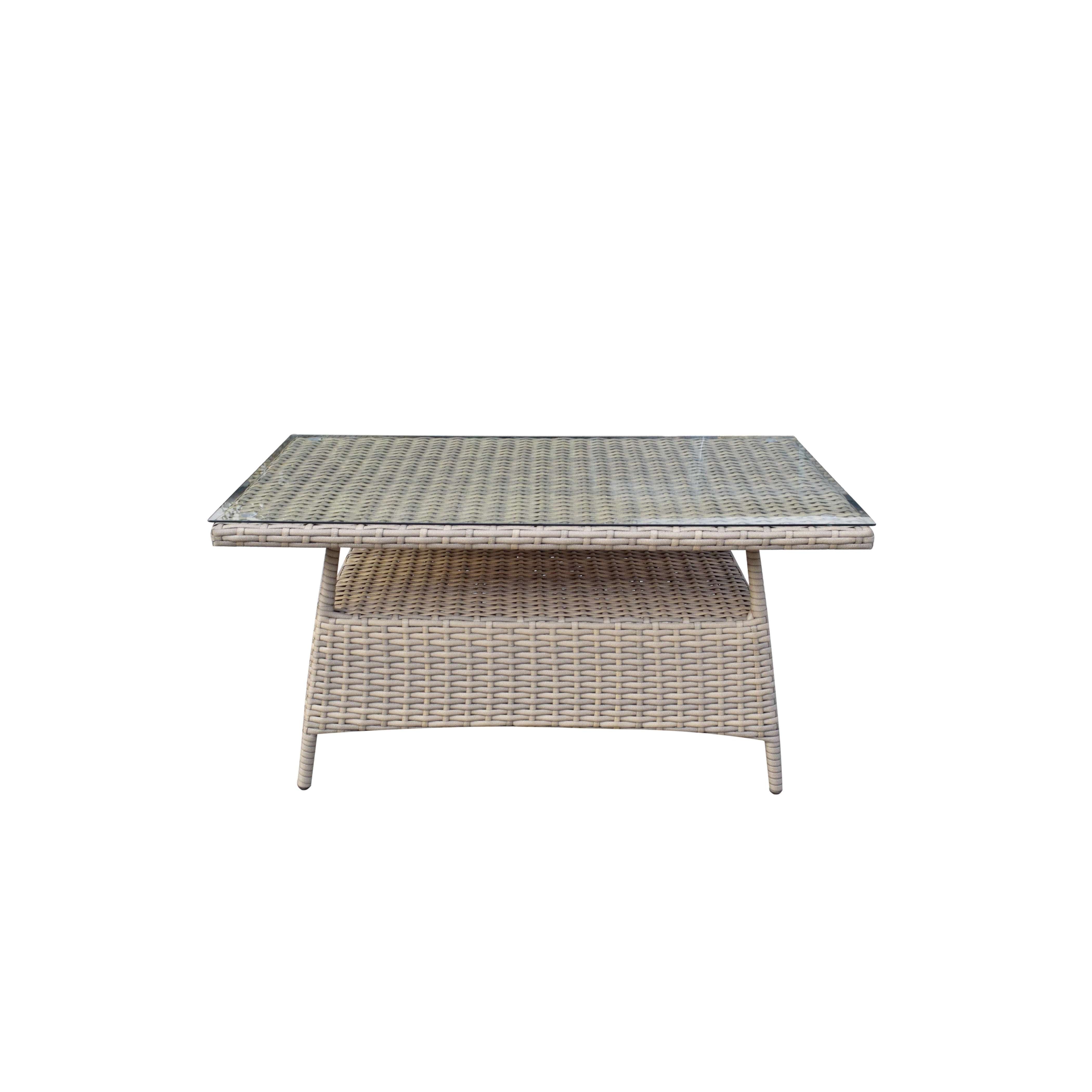 Exceptional Garden:Signature Weave Sarah 4-Seater Sofa Set with New Coffee Table Design - Nature