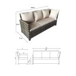 Signature Weave Charlotte Corner Dining Set - Grey