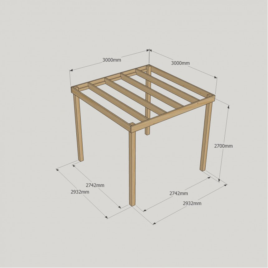 Box Pergola with Four Posts
