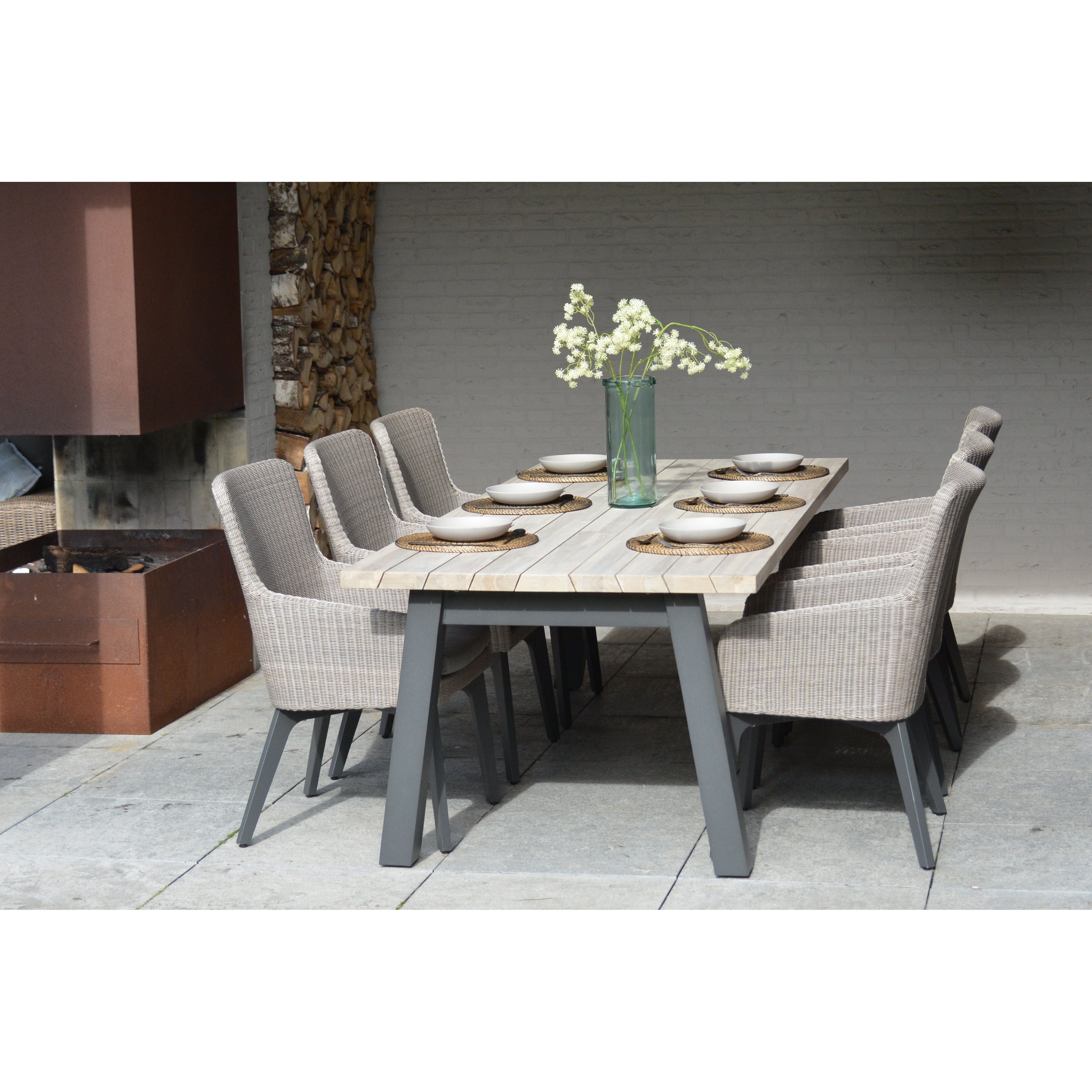 4 Seasons Outdoor Luxor Dining 6 Seat with Derby Table