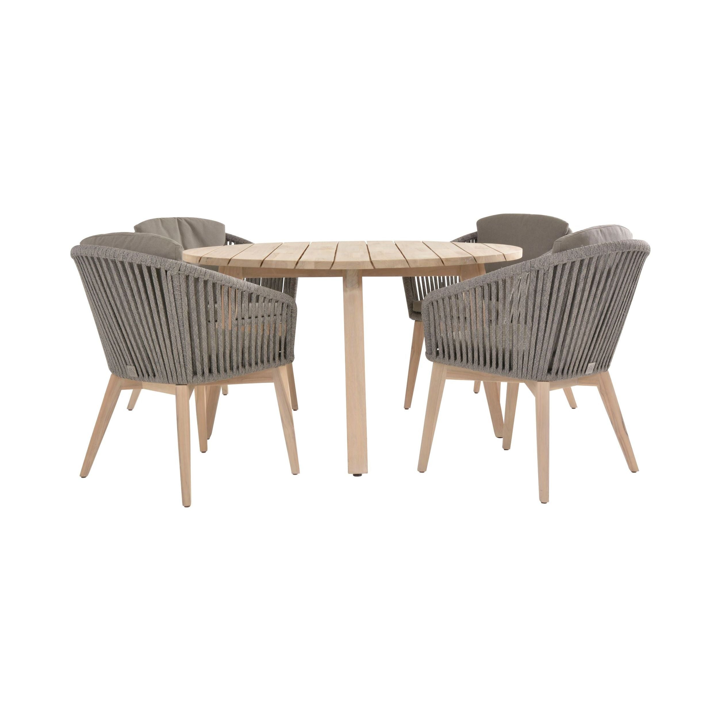4 Seasons Outdoor Santander 4 Seat Dining with Derby Table