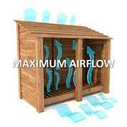 Exceptional Garden:Rutland County Burley Log Store with Door and Kindling Shelf - 6ft