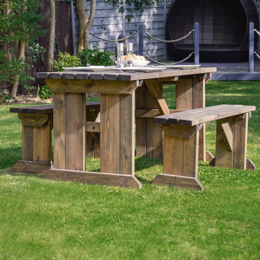 Tinwell Picnic Table And Bench Set by Rutland County