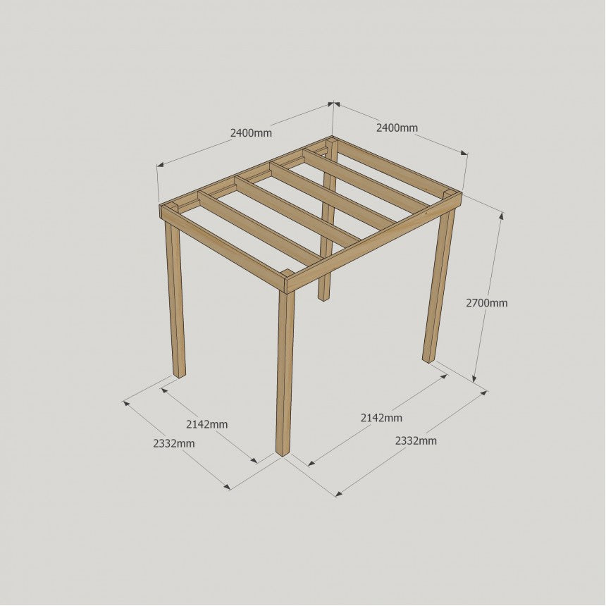 Box Pergola with Four Posts